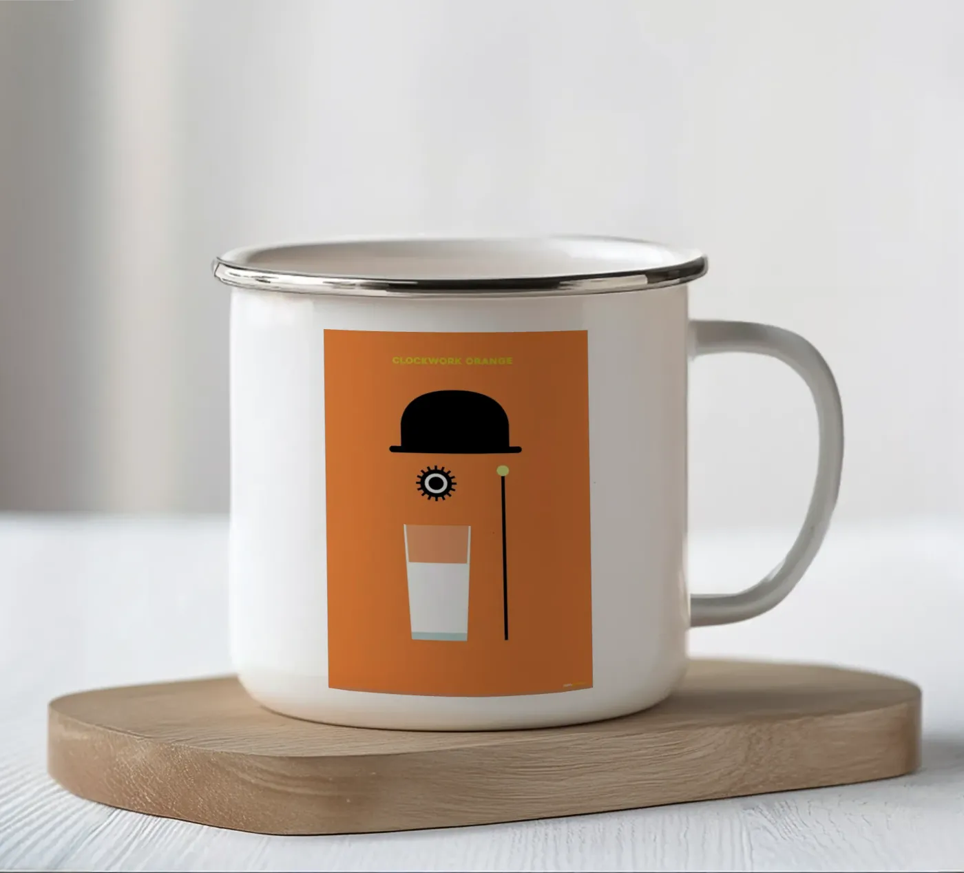 Clockwork enamel mug by Rafa Gomes