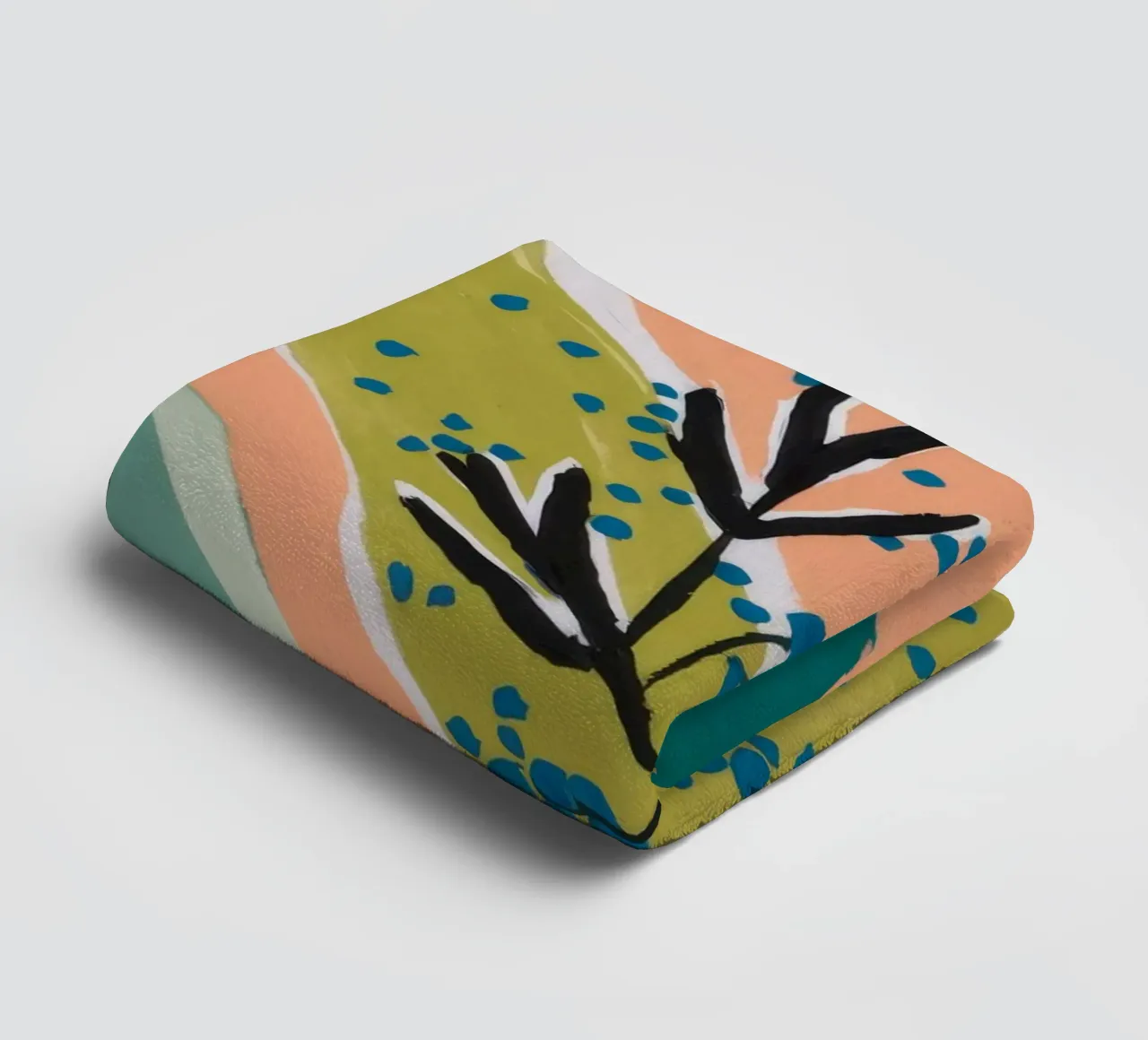 Botanical Sunrise Curve towel by Zep Layers