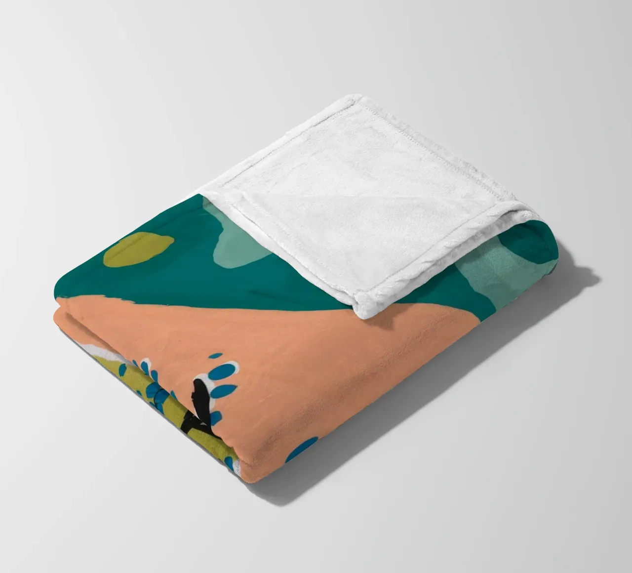 Botanical Sunrise Curve fleece blanket by Zep Layers