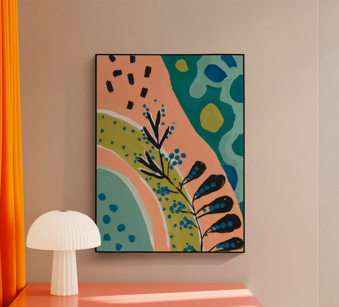 Botanische zonsopgang Curve acryl van Zep Layers