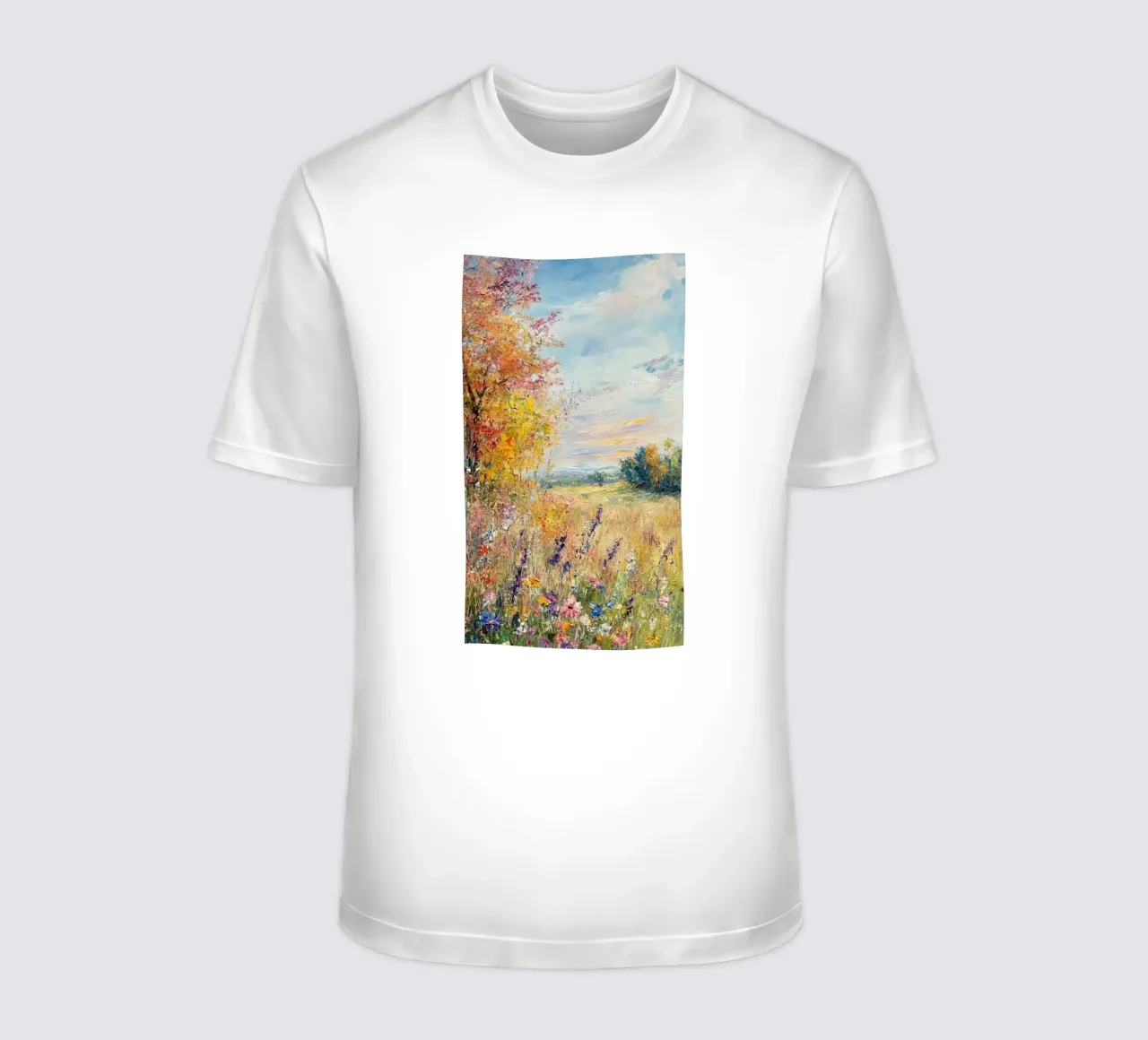 fiori selvatici alberi d'autunno claude monet t-shirt da belong shop