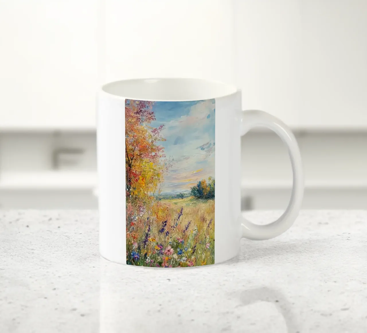 fiori selvatici alberi d'autunno claude monet tazza in ceramica da belong shop