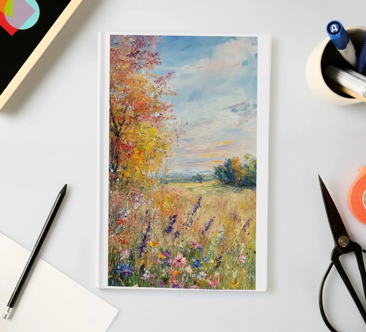 fleurs sauvages arbres d'automne claude monet carnet de notes de belong shop