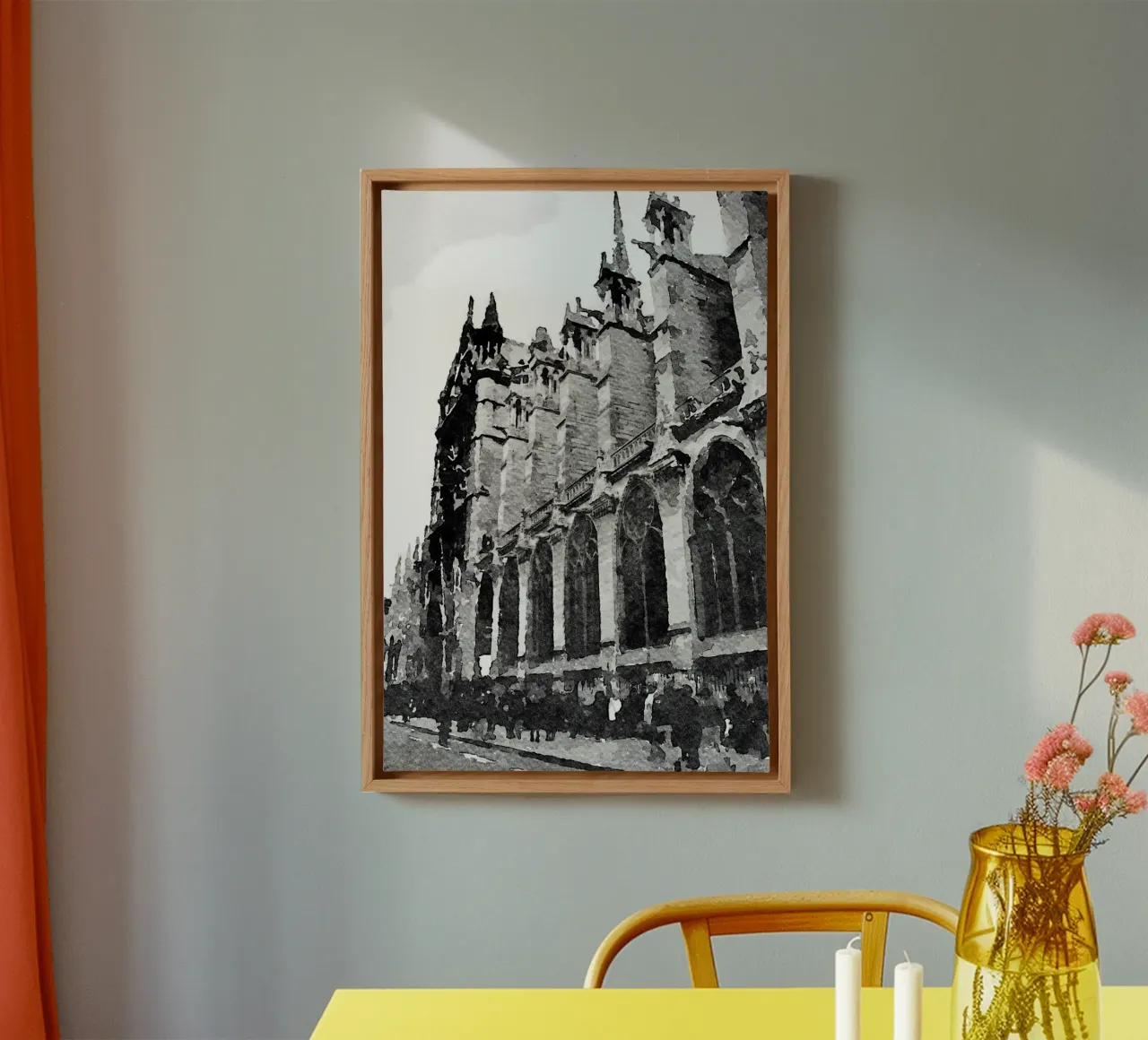 Onze-Lieve-Vrouw canvas met Baklijst van Massimo Frascogna