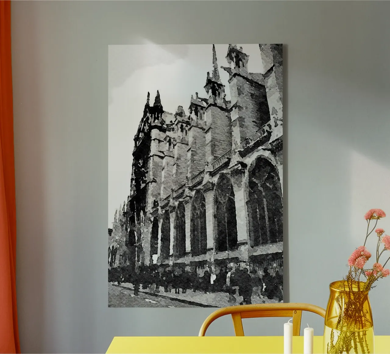 Onze-Lieve-Vrouw canvas met Baklijst van Massimo Frascogna