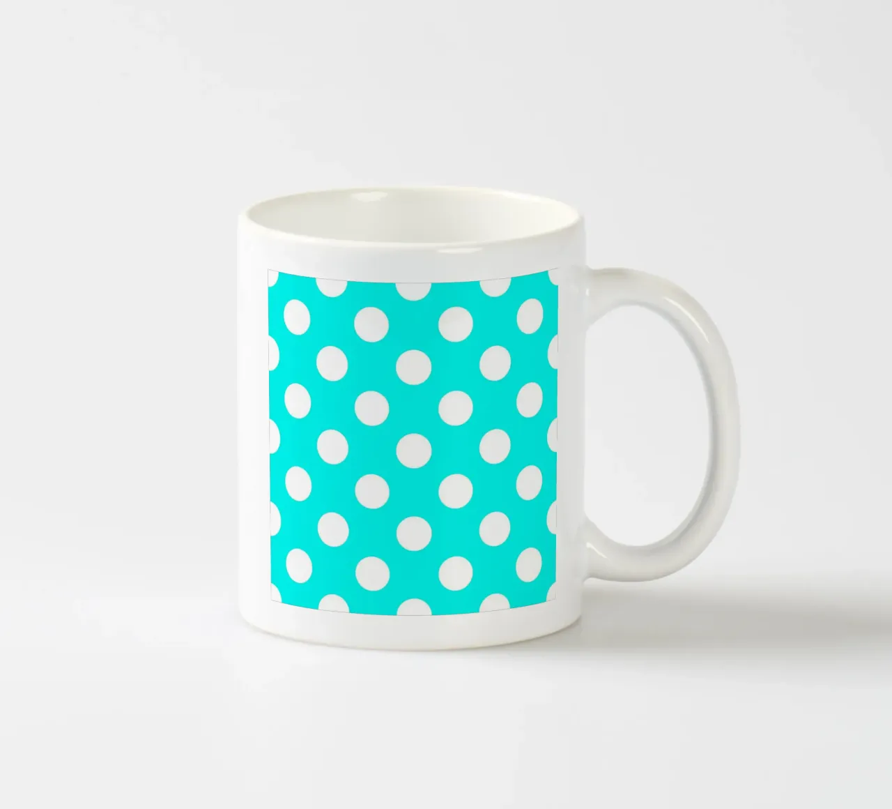 Pois in blu acqua tazza in ceramica da Happy Littles
