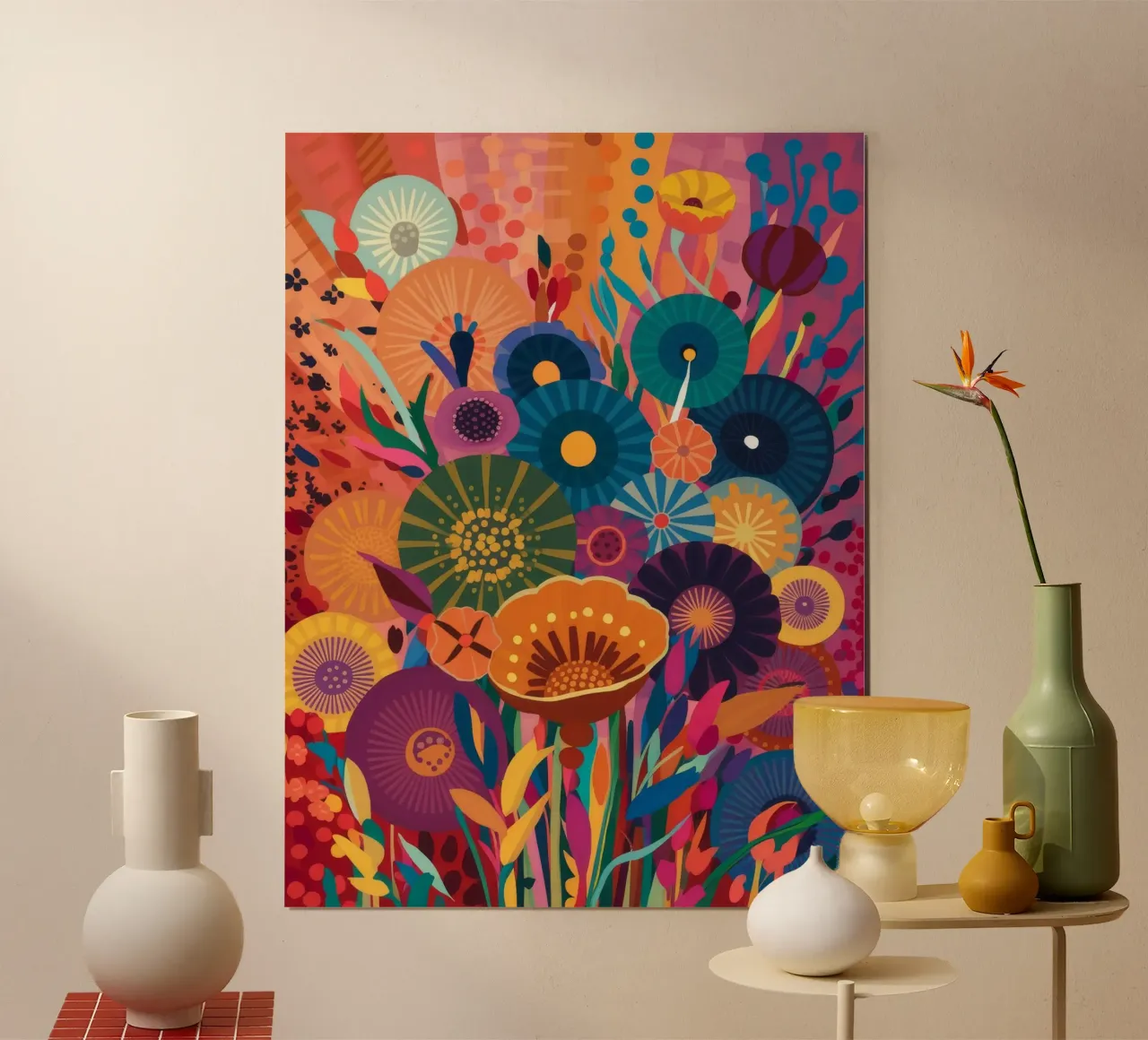 Festival Bloom Flare poster con telaio in plastica da Zep Layers