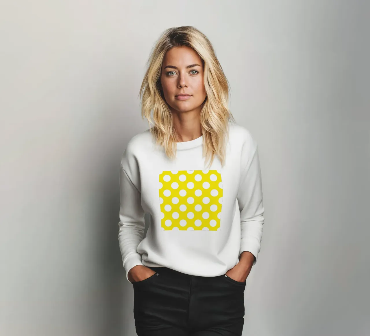 Pois en jaune vif sweat de Happy Littles