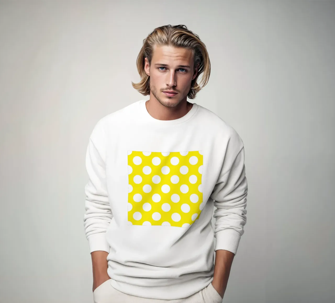 Pois en jaune vif sweat de Happy Littles