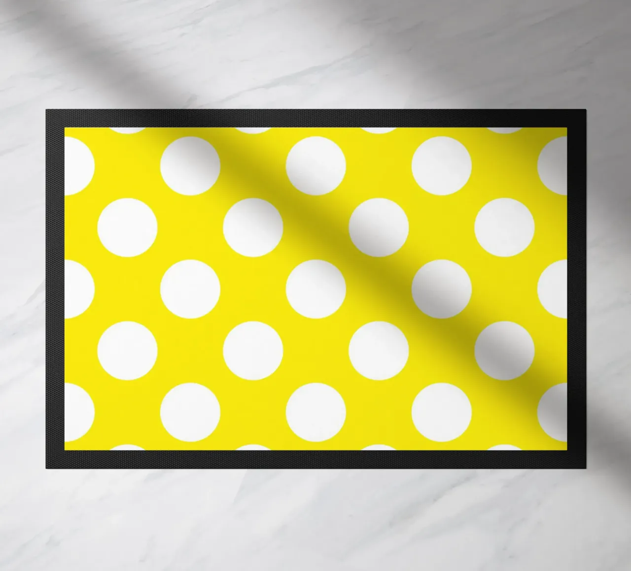 Pois en jaune vif paillasson de Happy Littles
