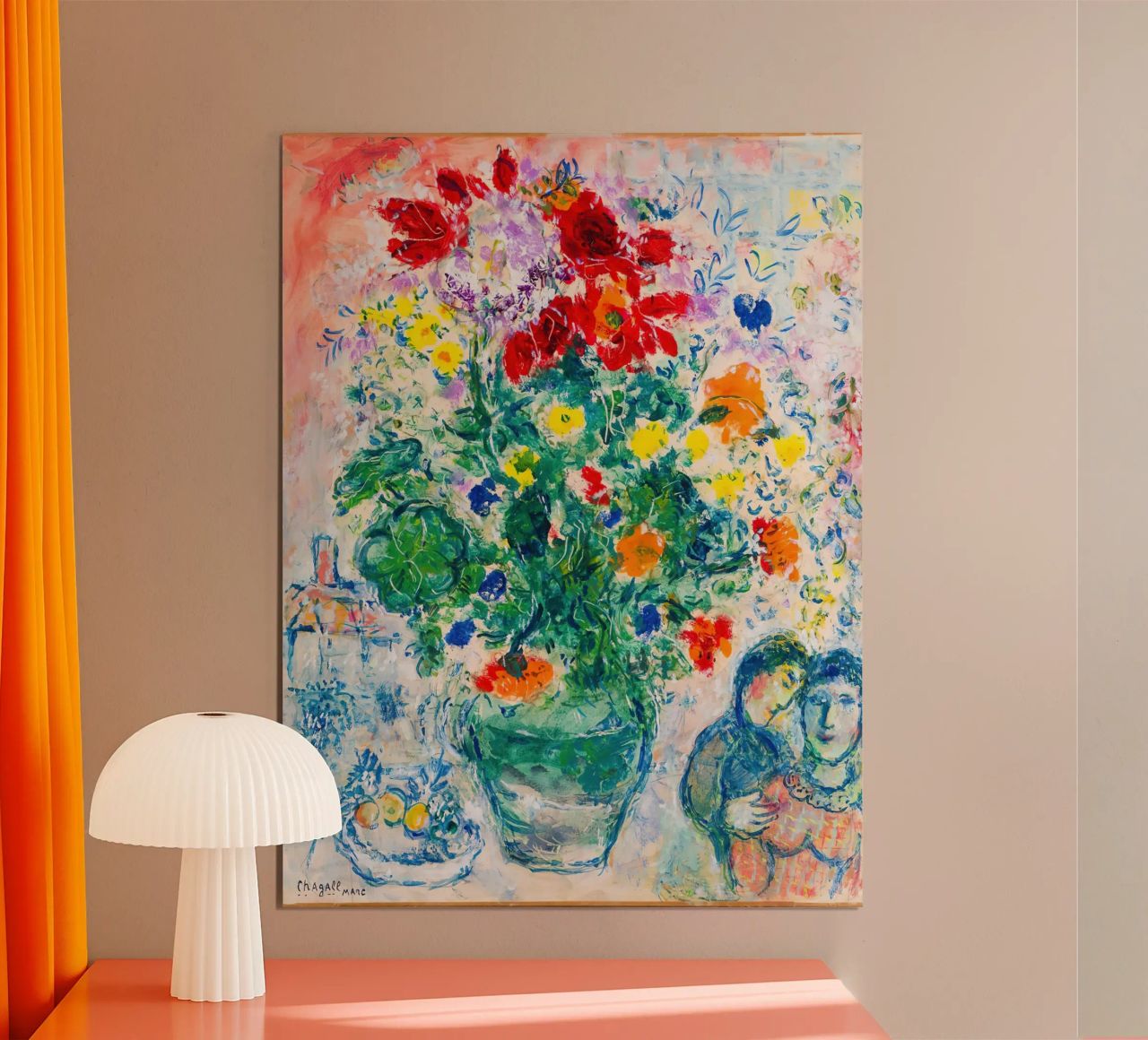 marc chagall fiore poster da DuncanBennett shop