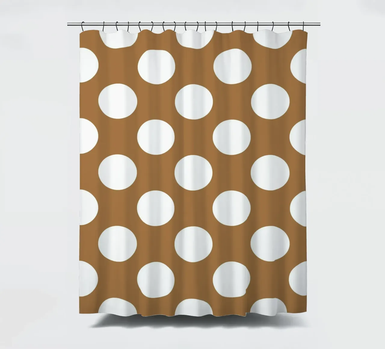 Pois in marrone tenda da doccia da Happy Littles