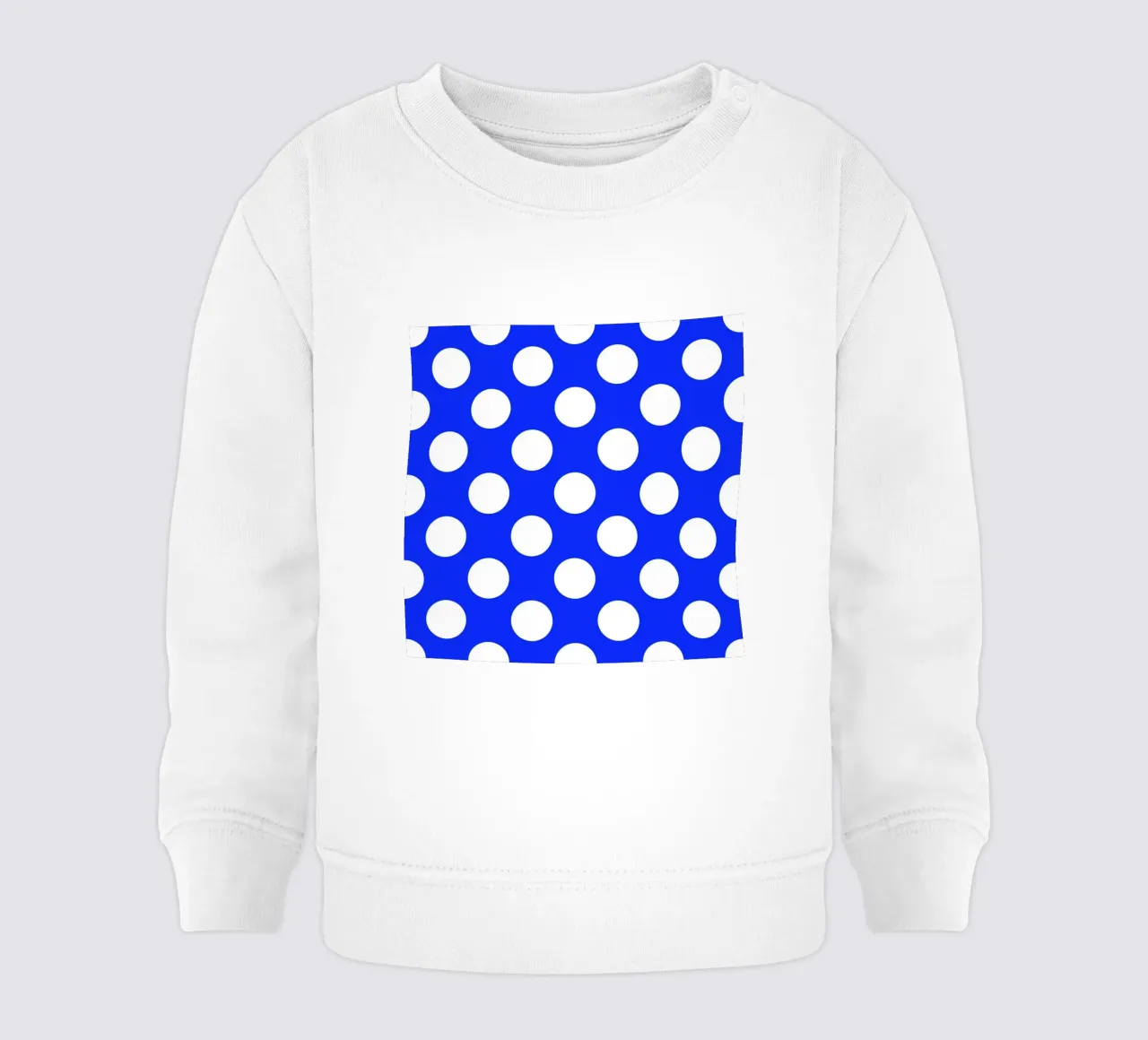 Pois in blu cobalto felpa neonato da Happy Littles