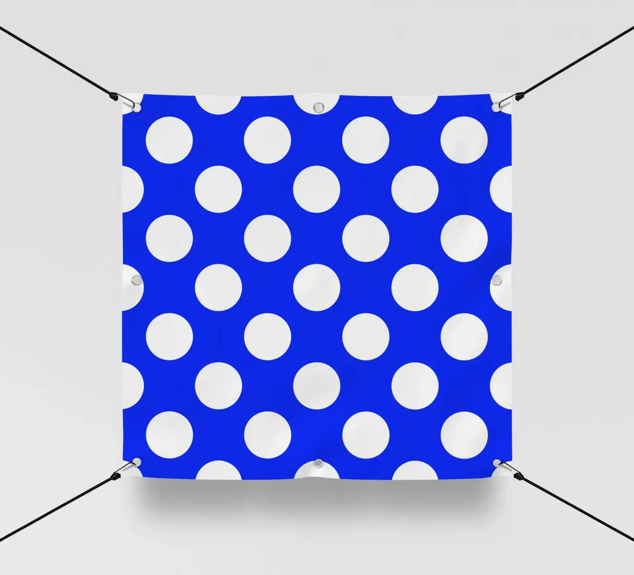 Pois in blu cobalto telo in pvc da Happy Littles