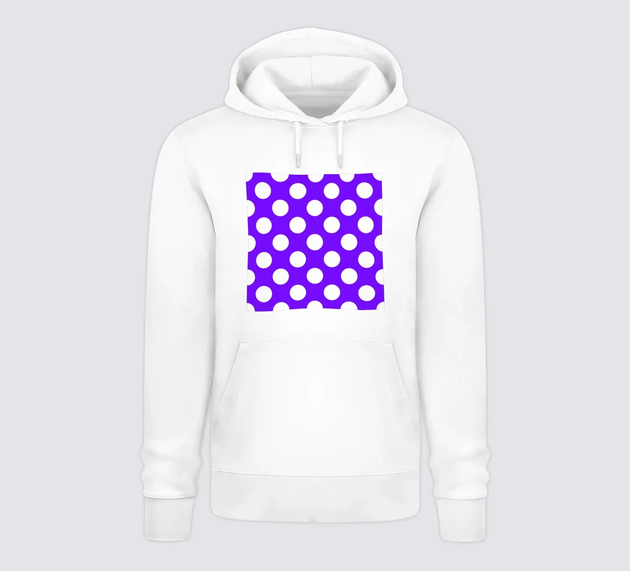 Pois in viola intenso felpa con cappuccio da Happy Littles