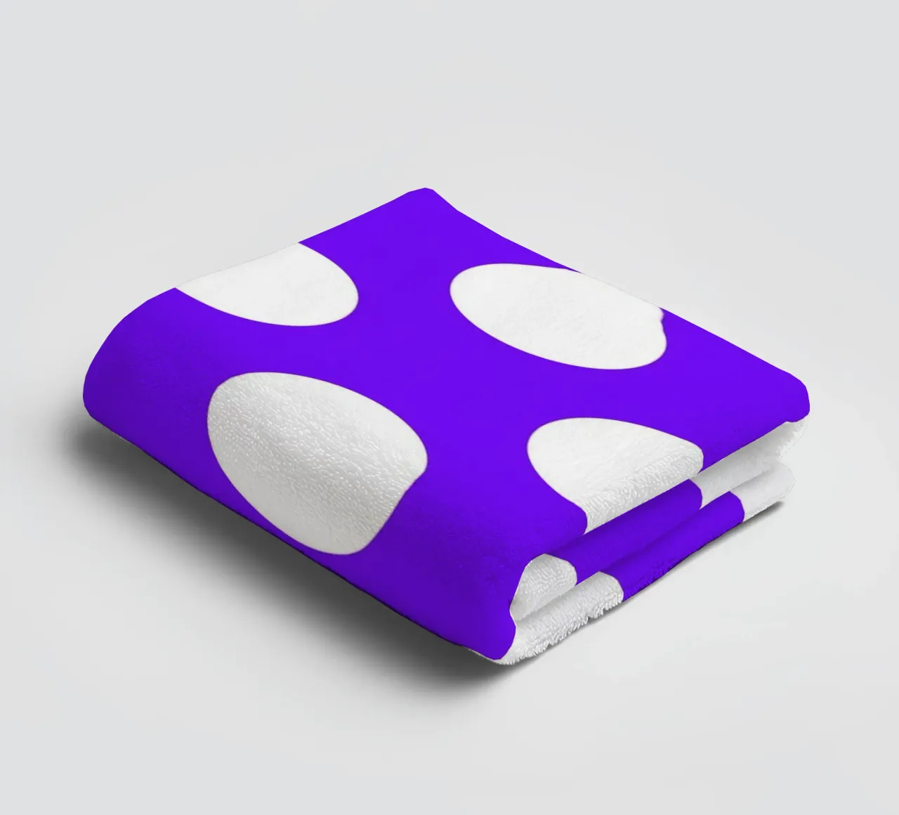 Pois in viola intenso asciugamano da bagno da Happy Littles