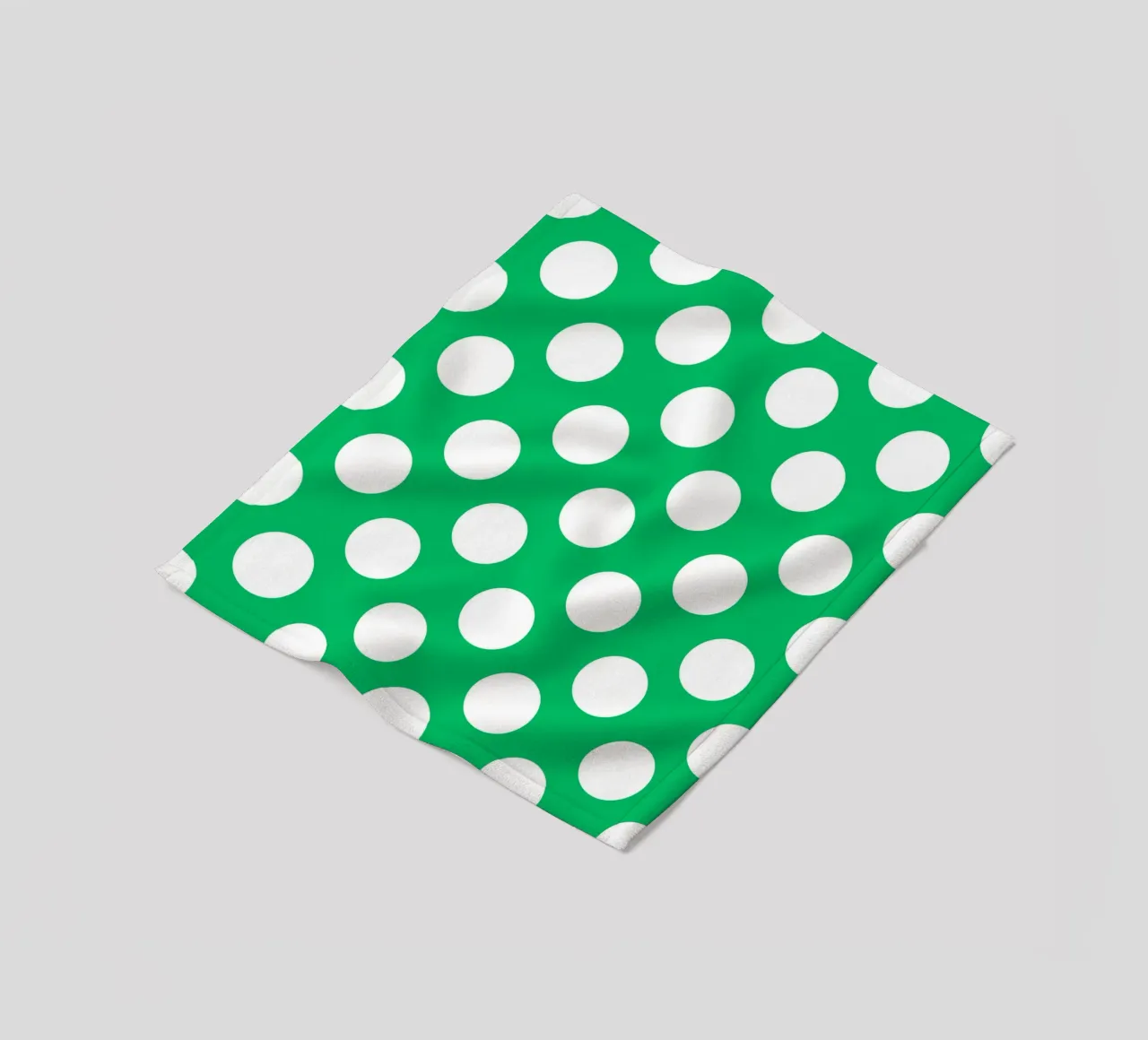 Polka Dots in Smaragdgrün Fleecedecke von Happy Littles
