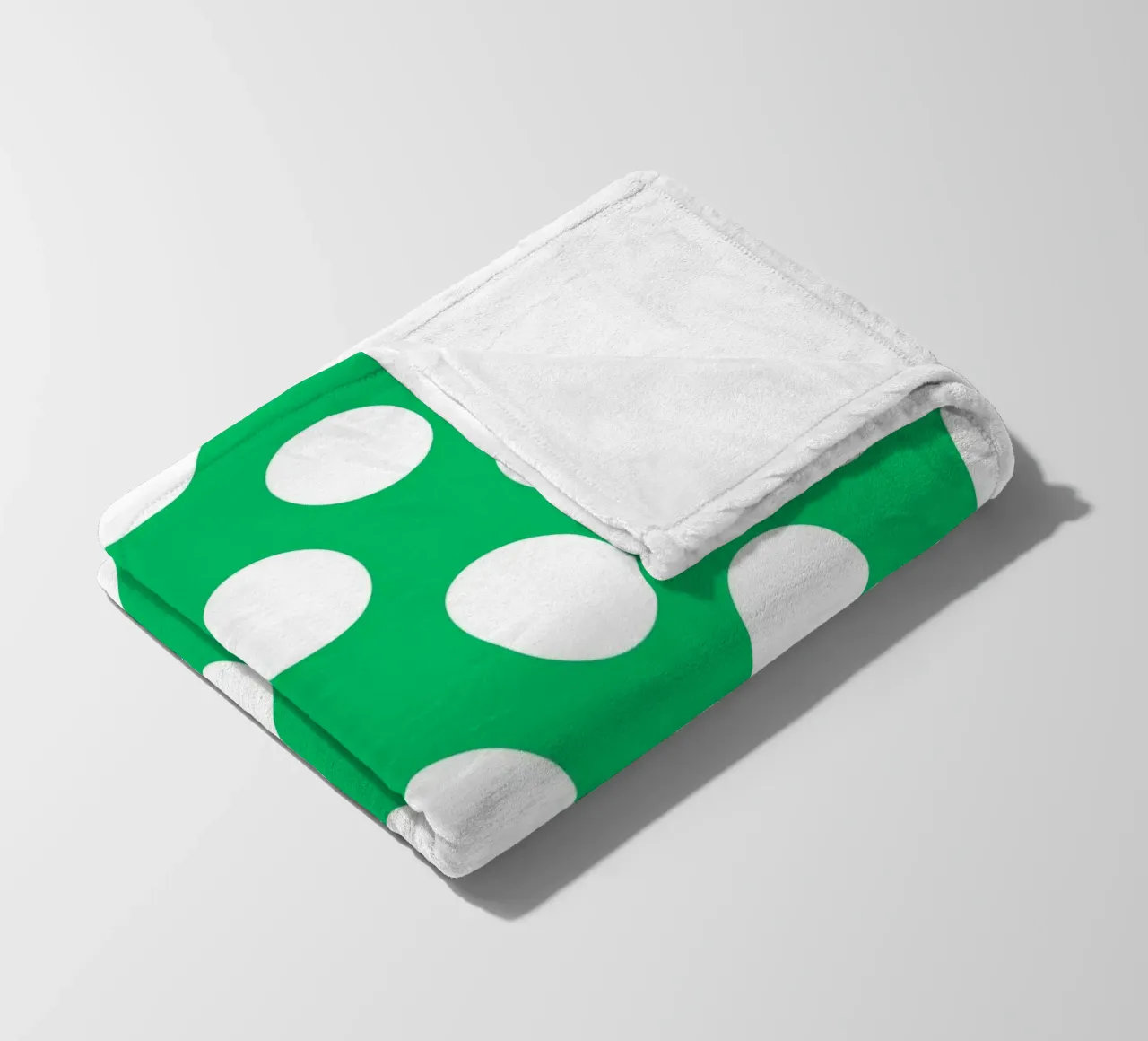 Polka Dots in Smaragdgrün Fleecedecke von Happy Littles