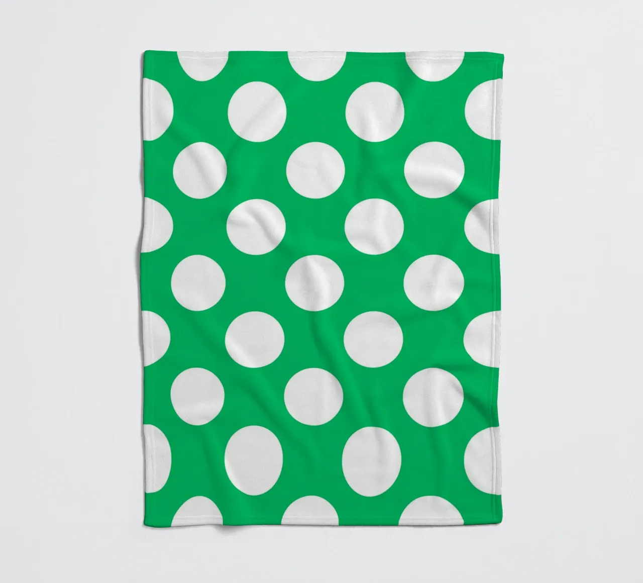 Polka Dots in Smaragdgrün Fleecedecke von Happy Littles