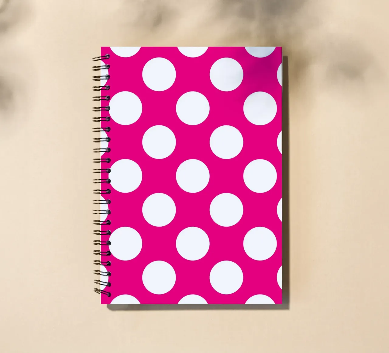 Polka Dots in Fuchsia Pink spiral notebook by Happy Littles