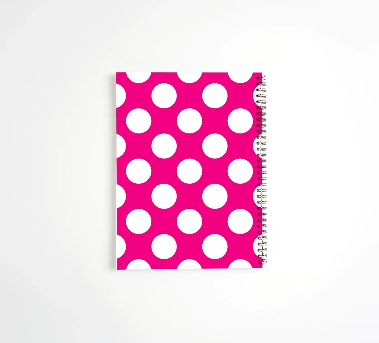 Polka Dots in Fuchsia Pink spiral notebook by Happy Littles