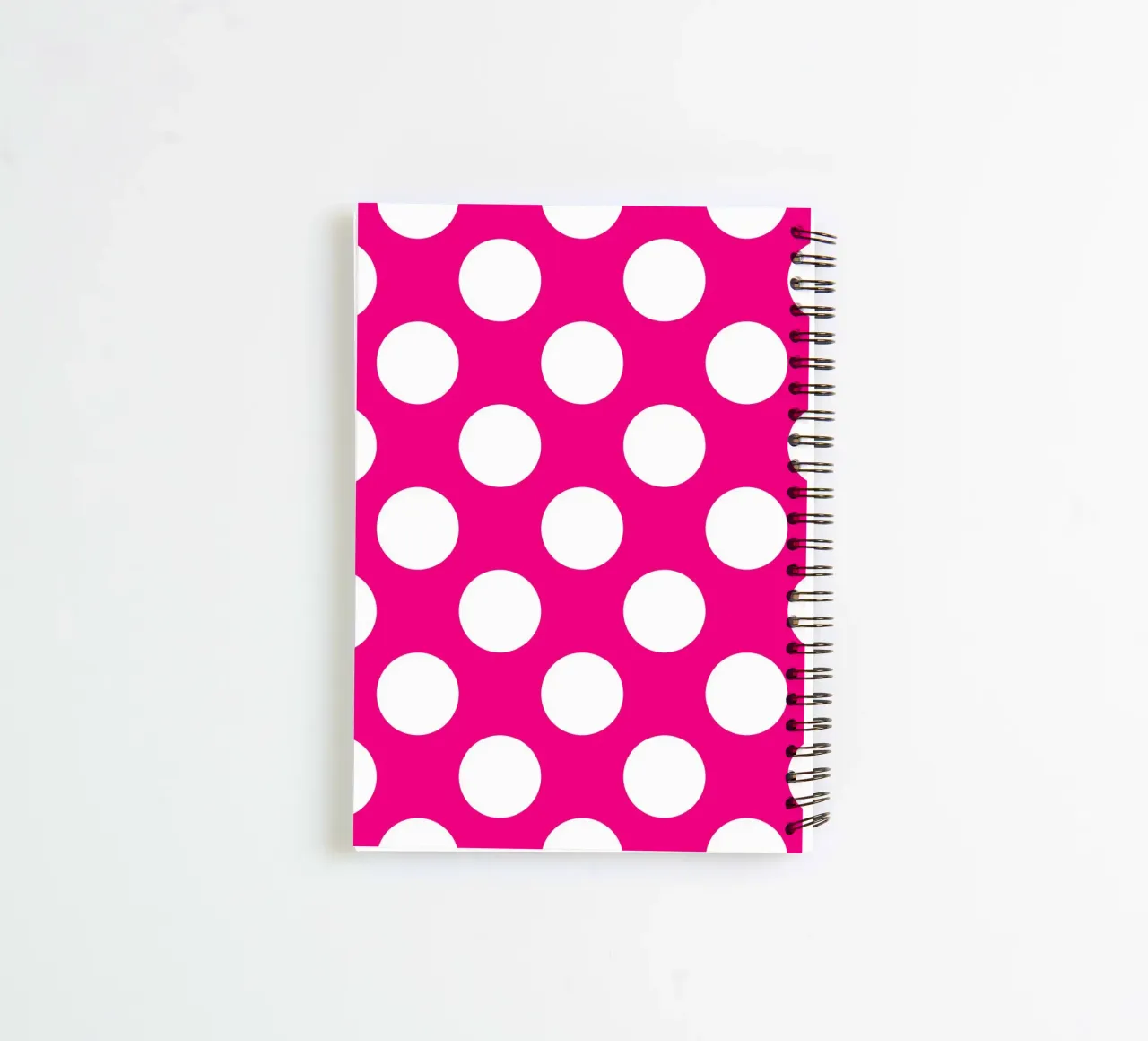 Polka Dots in Fuchsia Pink spiral notebook by Happy Littles