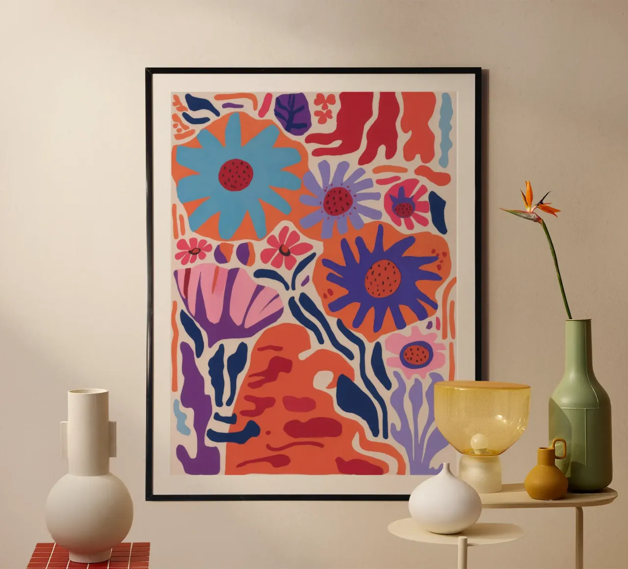 Impulso cosmico del giardino poster con telaio in alluminio da Zep Layers
