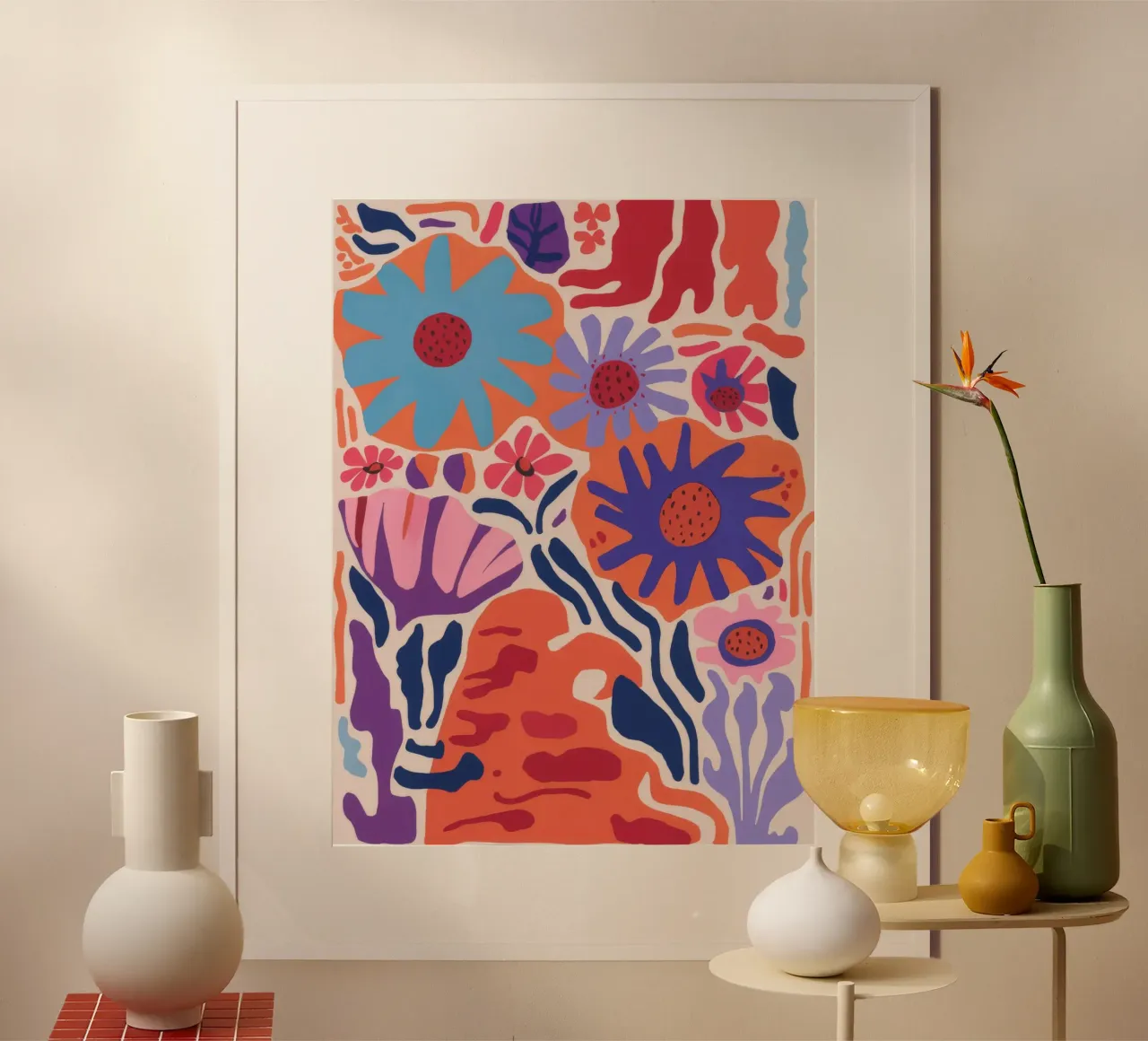 Impulso cosmico del giardino poster con telaio in alluminio da Zep Layers