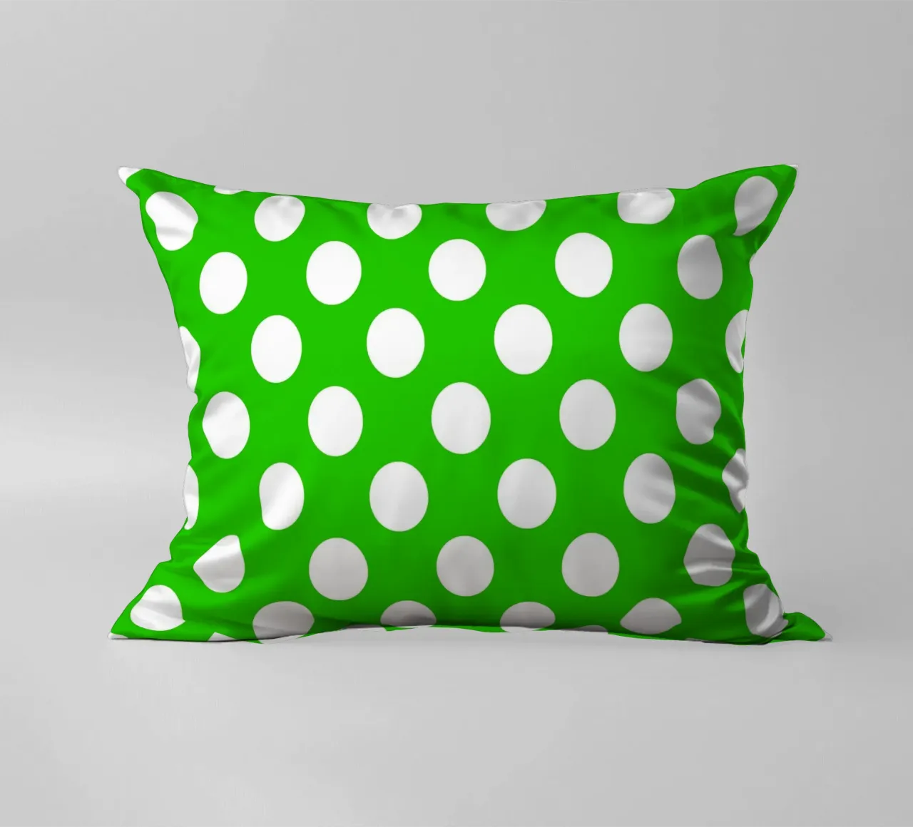 Polka Dots in Green decorative cushion by Happy Littles