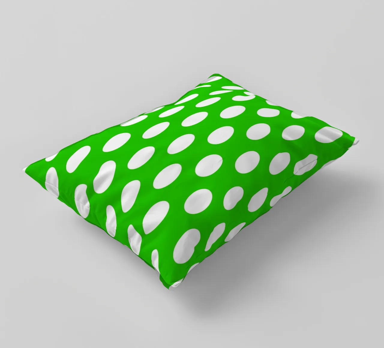 Polka Dots in Green decorative cushion by Happy Littles