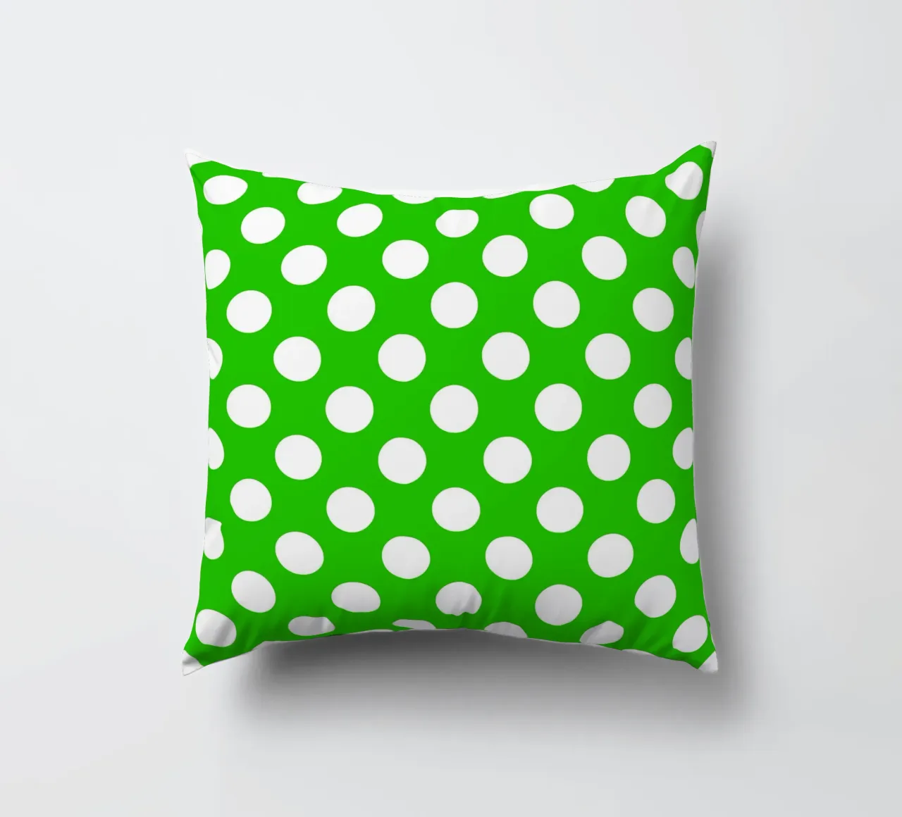 Polka Dots in Green decorative cushion by Happy Littles