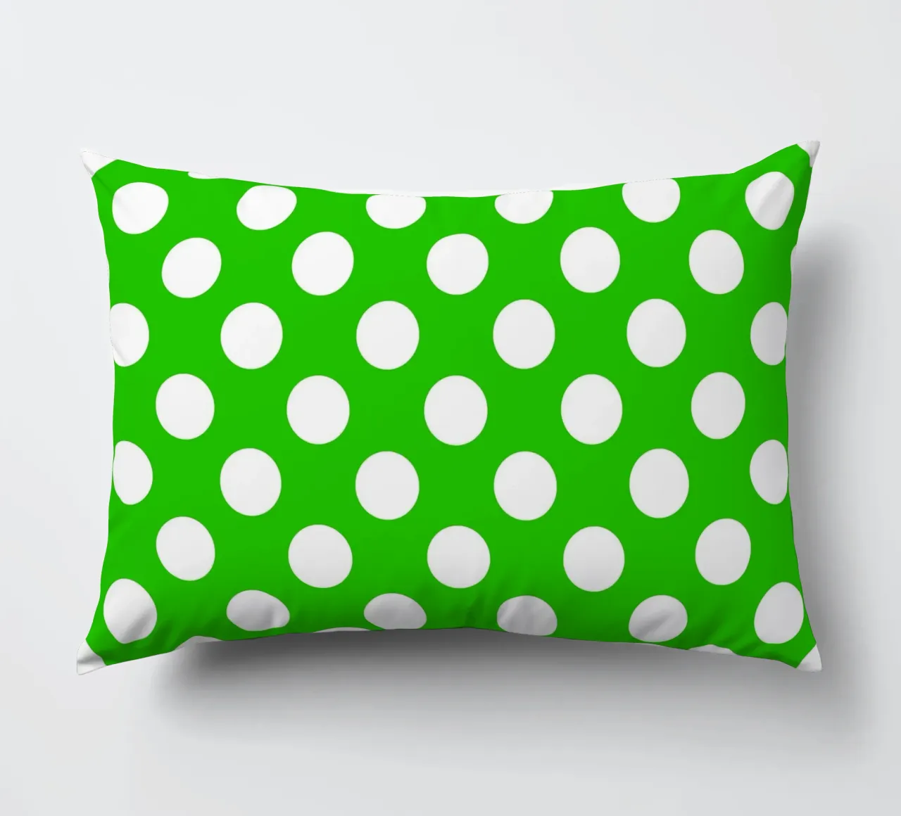 Polka Dots in Green decorative cushion by Happy Littles