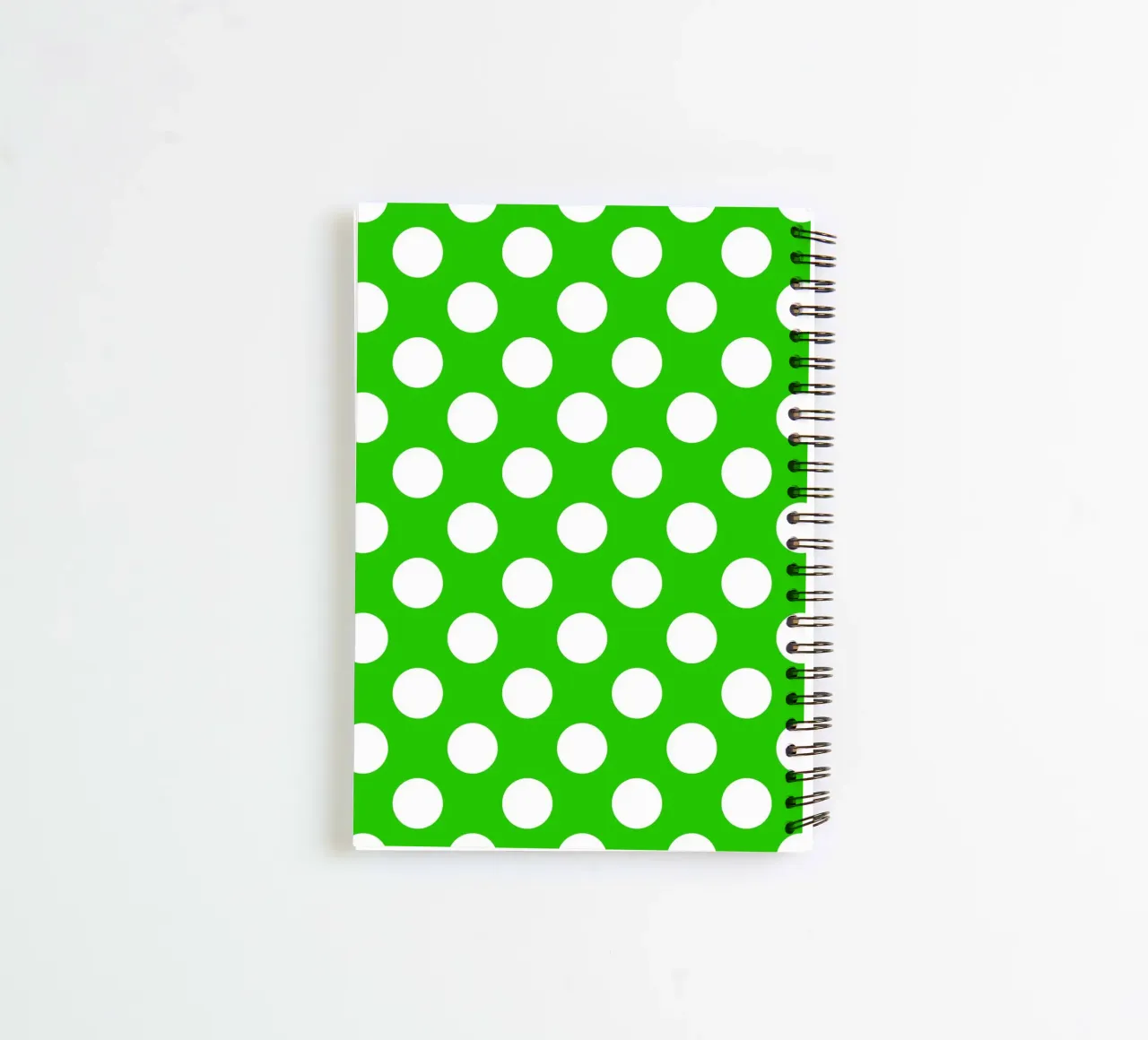 Polka Dots in Green spiral notebook by Happy Littles