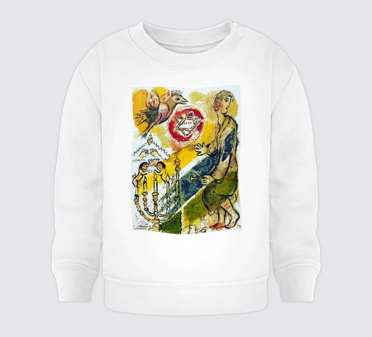MARC CHAGALL Esodo - Stella di Davide felpa neonato da DuncanBennett shop