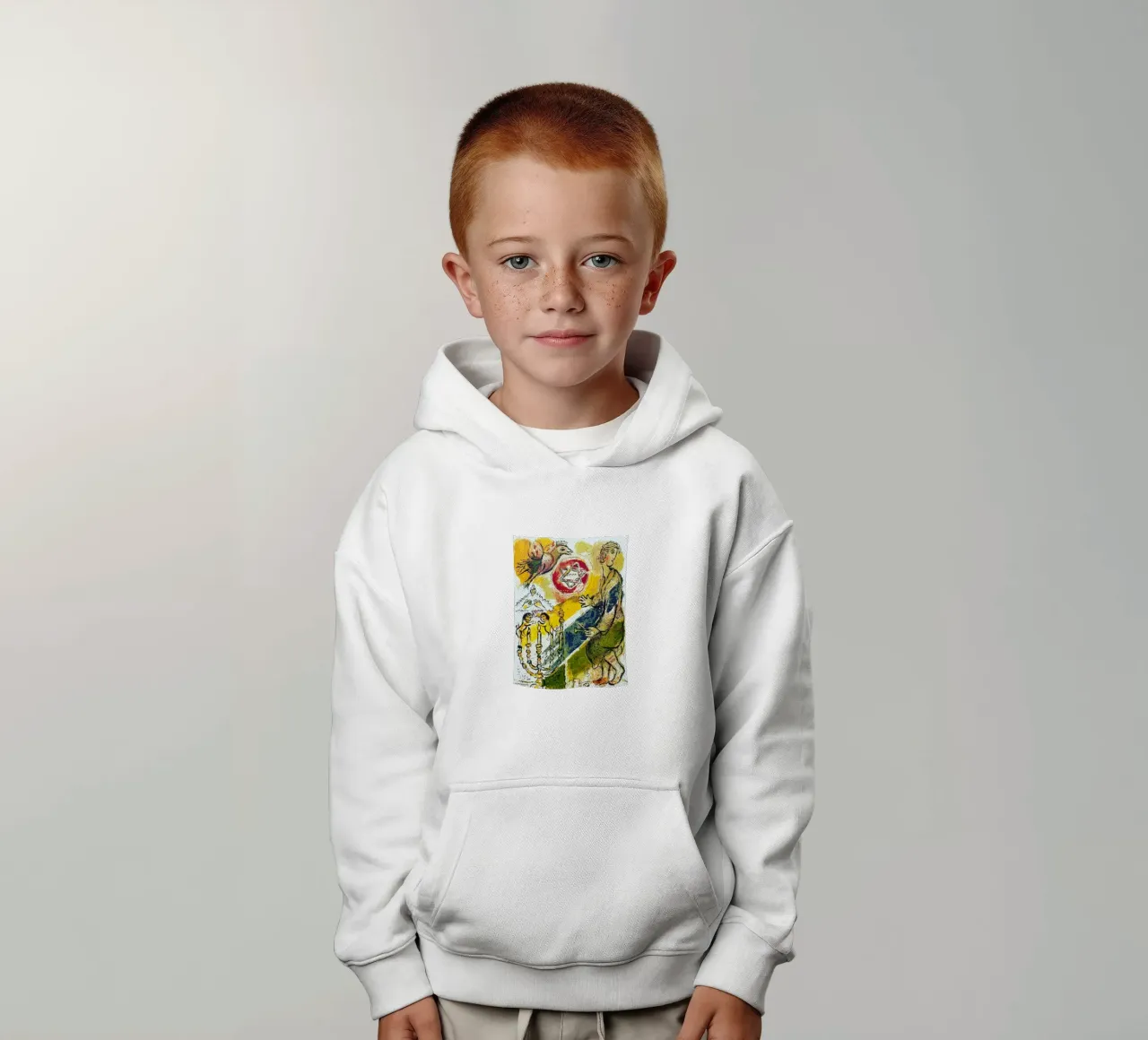 MARC CHAGALL Esodo - Stella di Davide felpa bambino con cappuccio da DuncanBennett shop