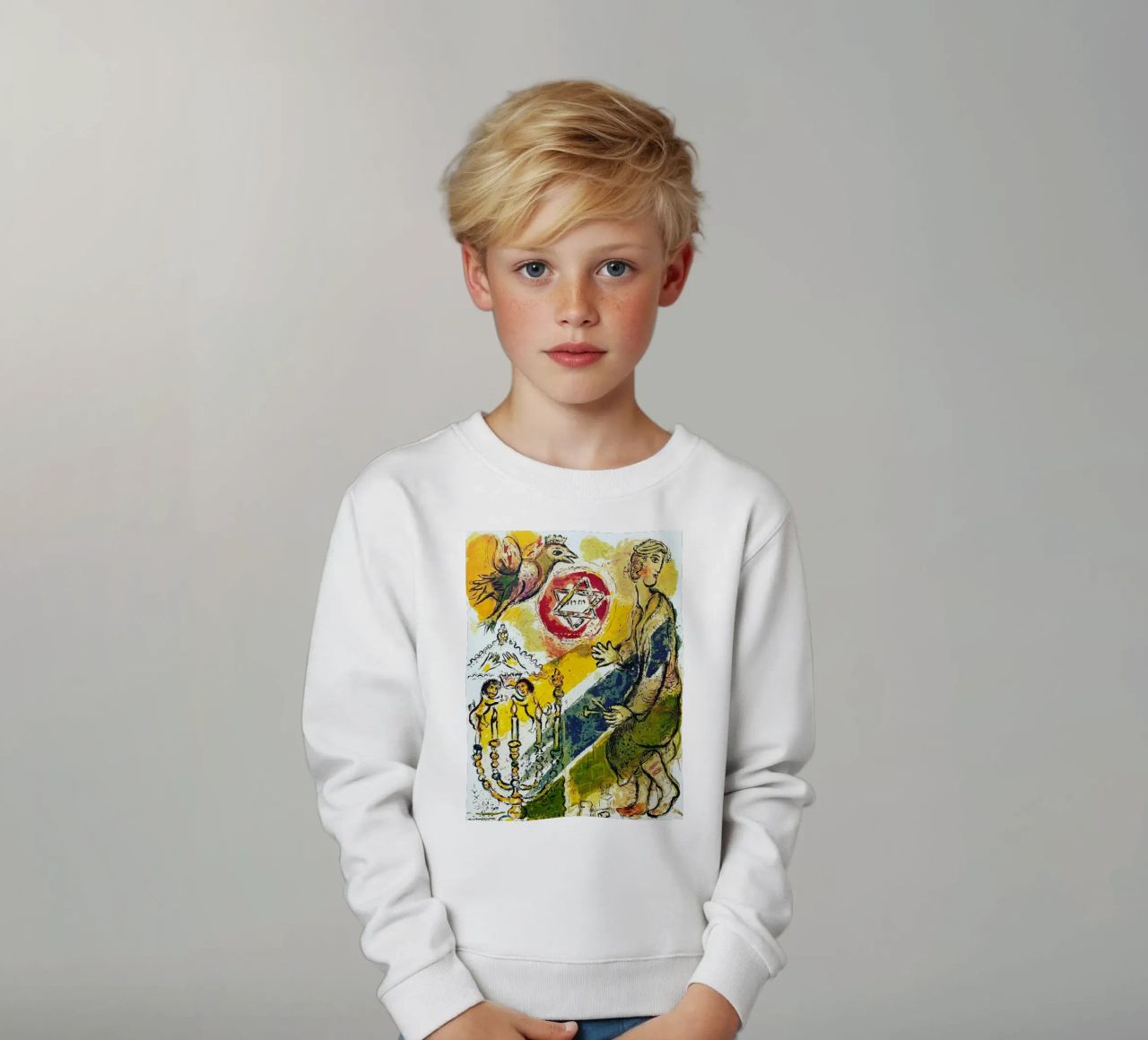 MARC CHAGALL Esodo - Stella di Davide felpa bambino da DuncanBennett shop