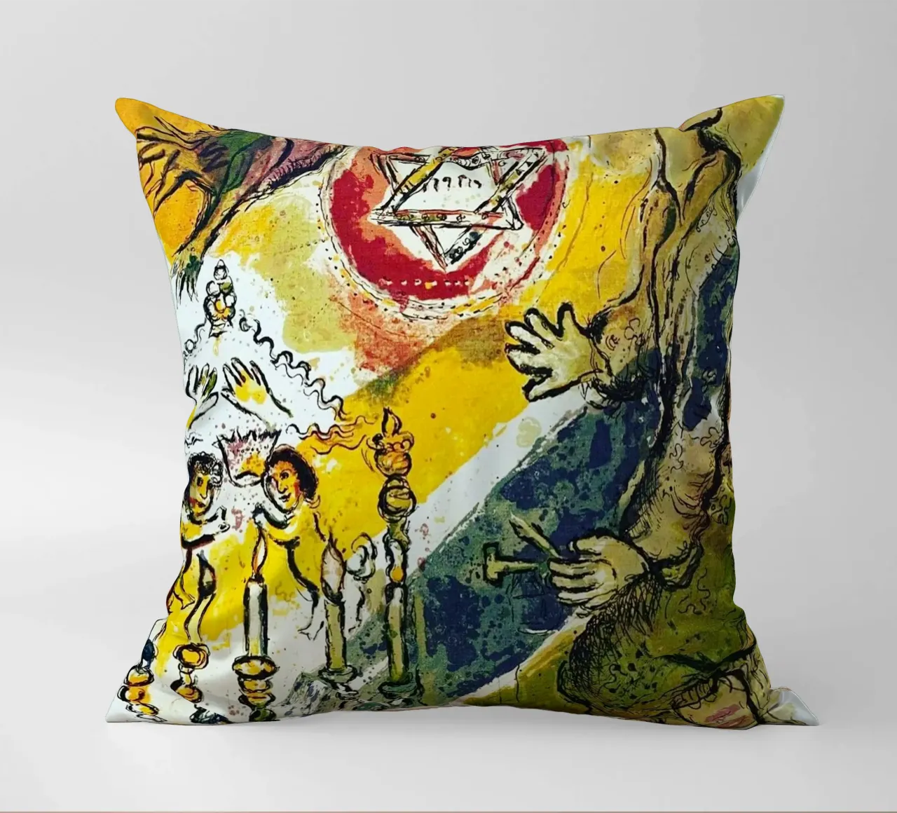MARC CHAGALL Éxodo - Estrella de David cojín de DuncanBennett shop