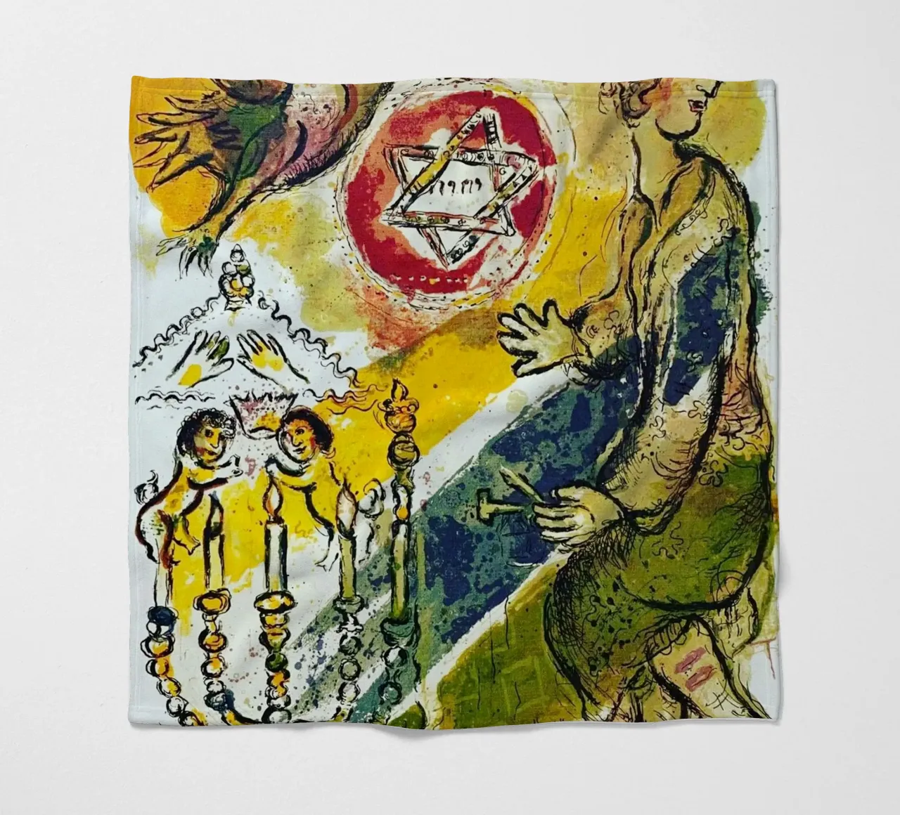 MARC CHAGALL Éxodo - Estrella de David manta de franela de DuncanBennett shop