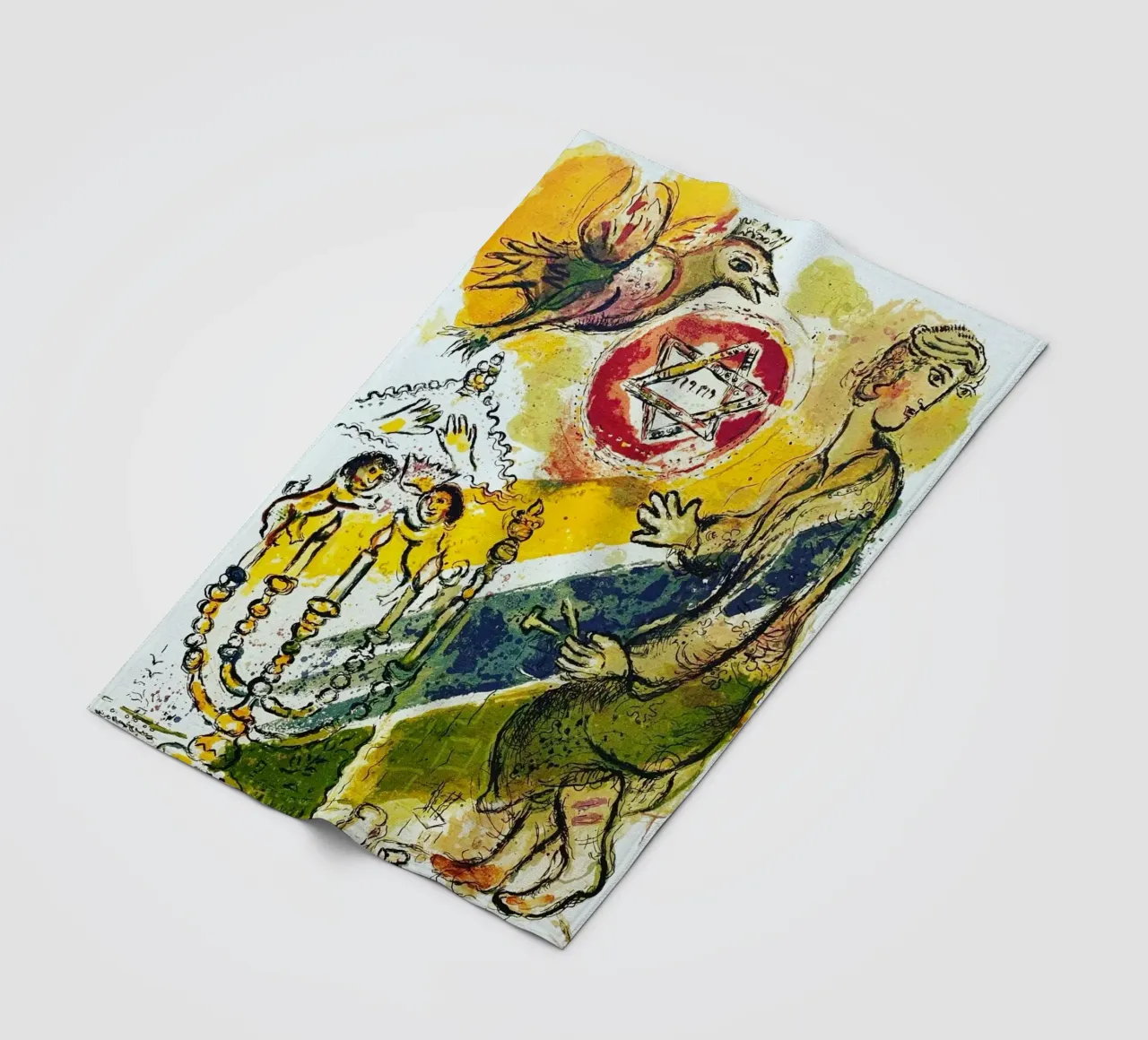 MARC CHAGALL Esodo - Stella di Davide coperta in pile da DuncanBennett shop