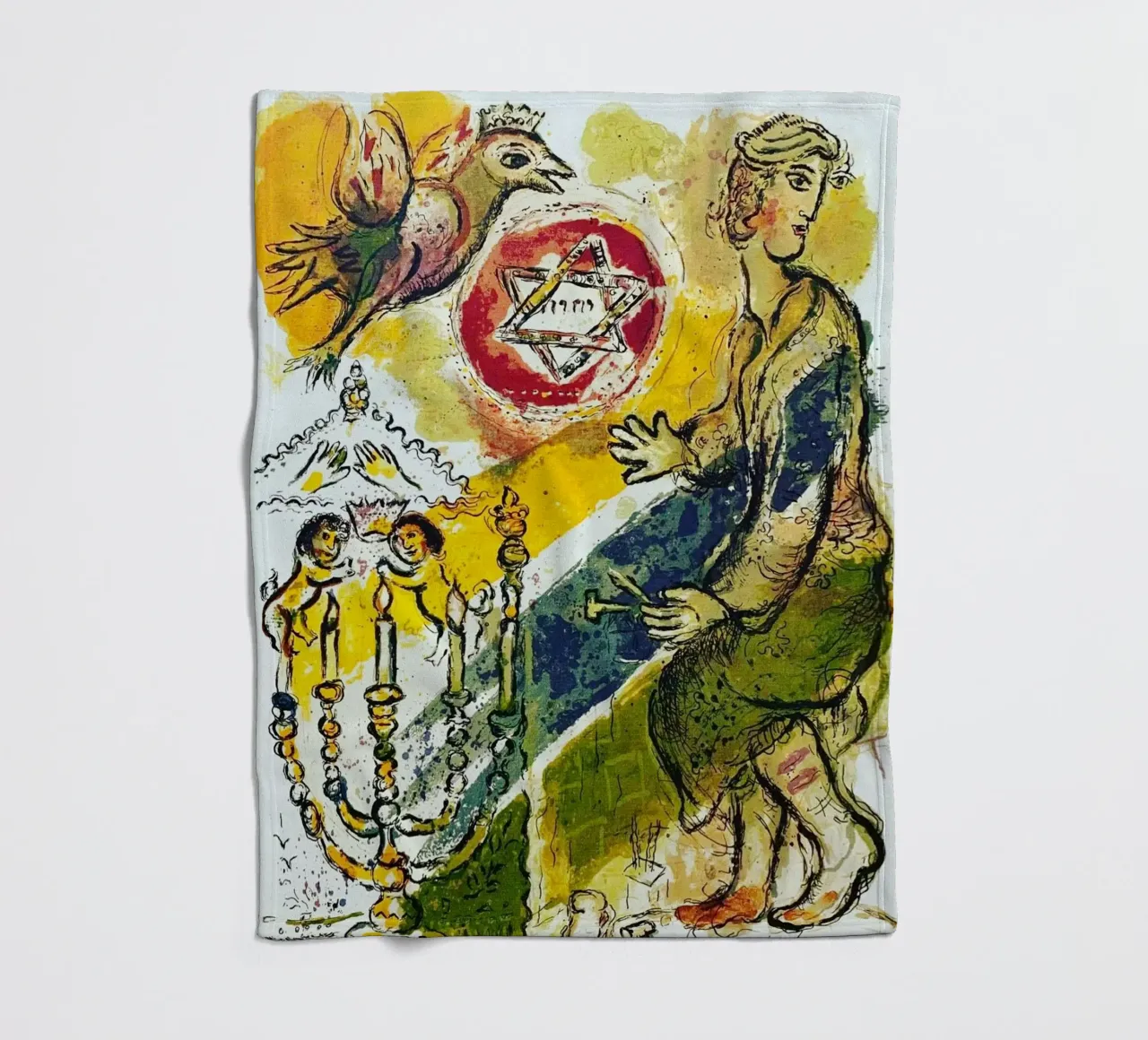 MARC CHAGALL Esodo - Stella di Davide coperta in pile da DuncanBennett shop