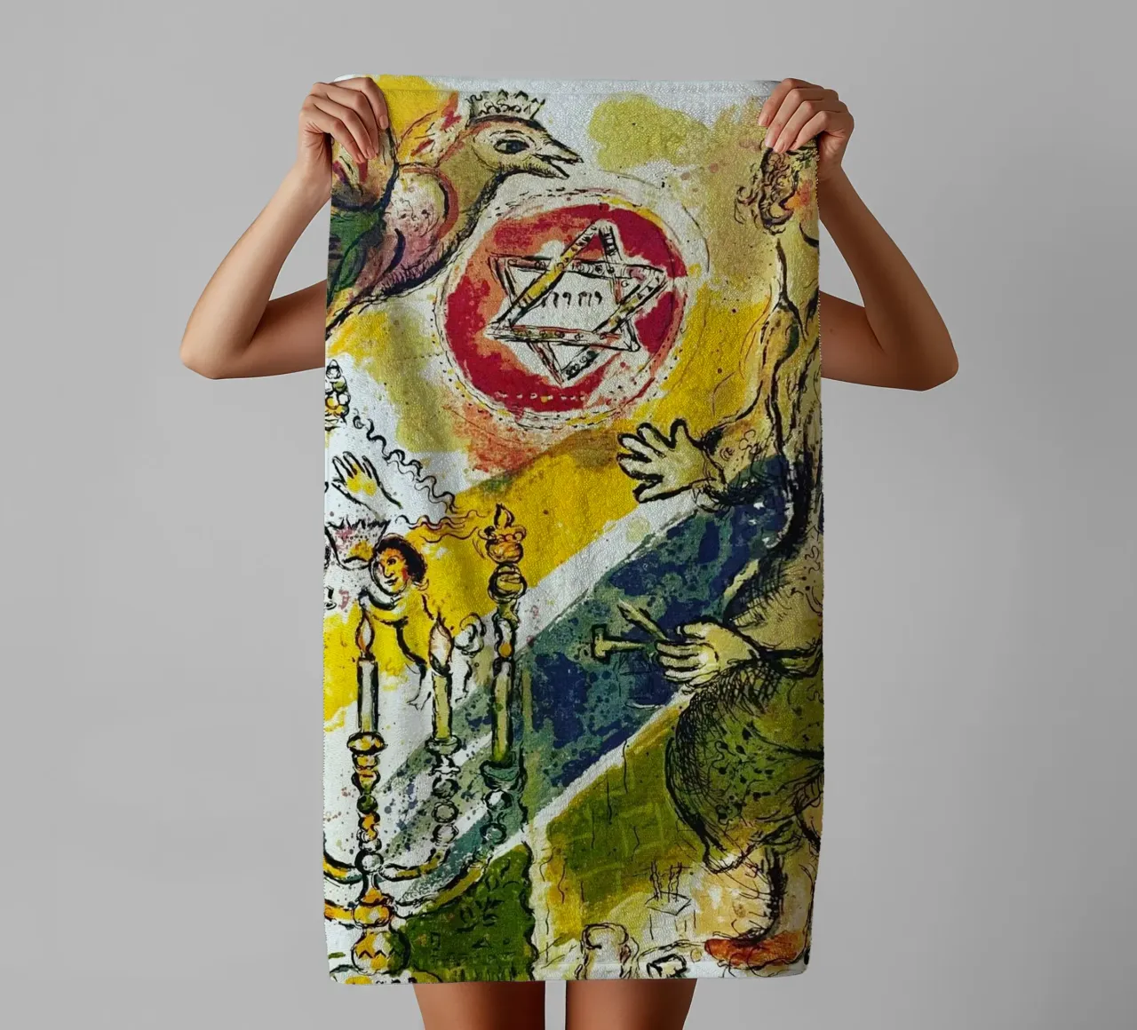 MARC CHAGALL Éxodo - Estrella de David toalla de baño de DuncanBennett shop