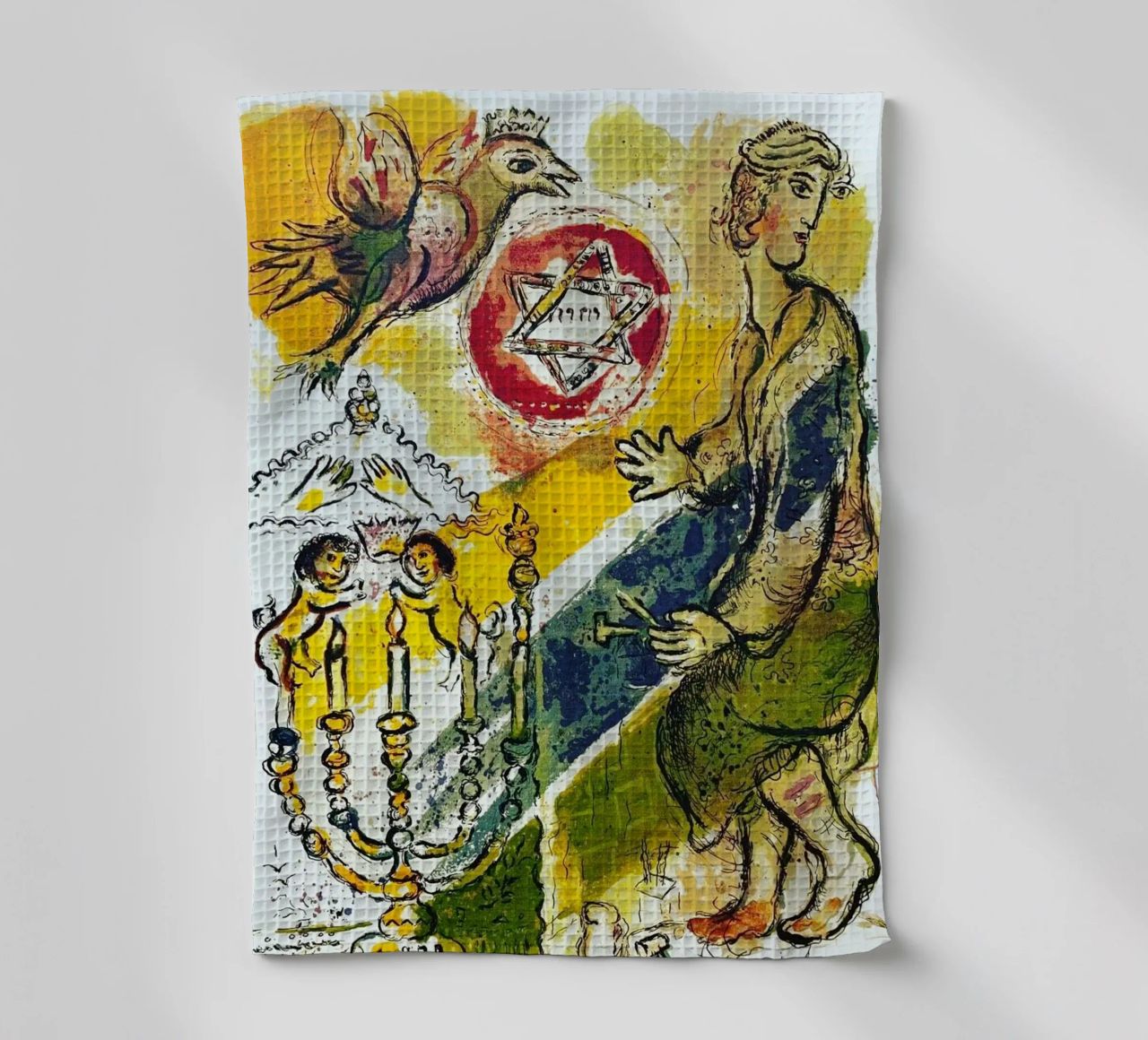 MARC CHAGALL Exodus - Étoile de David torchon de DuncanBennett shop