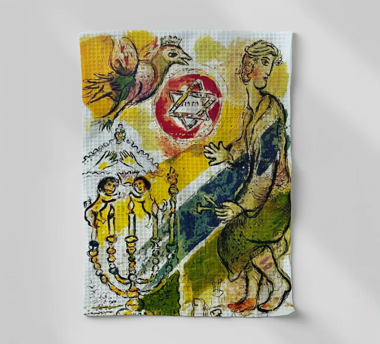MARC CHAGALL Exodus - Davidstern Geschirrtuch von DuncanBennett shop