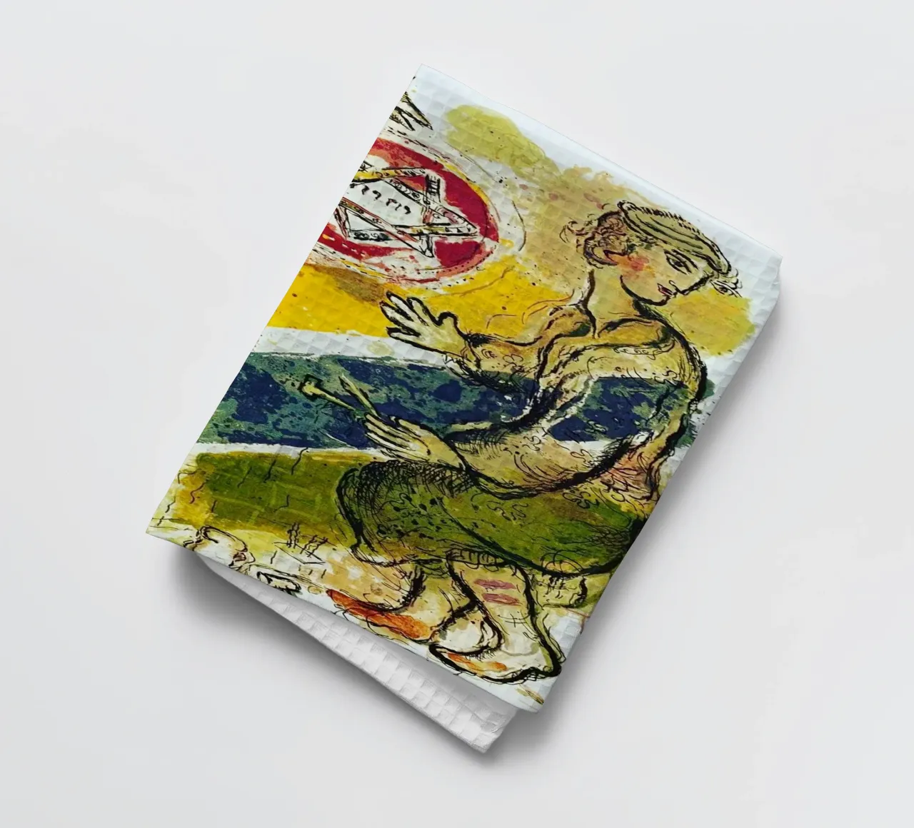 MARC CHAGALL Exodus - Davidstern Geschirrtuch von DuncanBennett shop