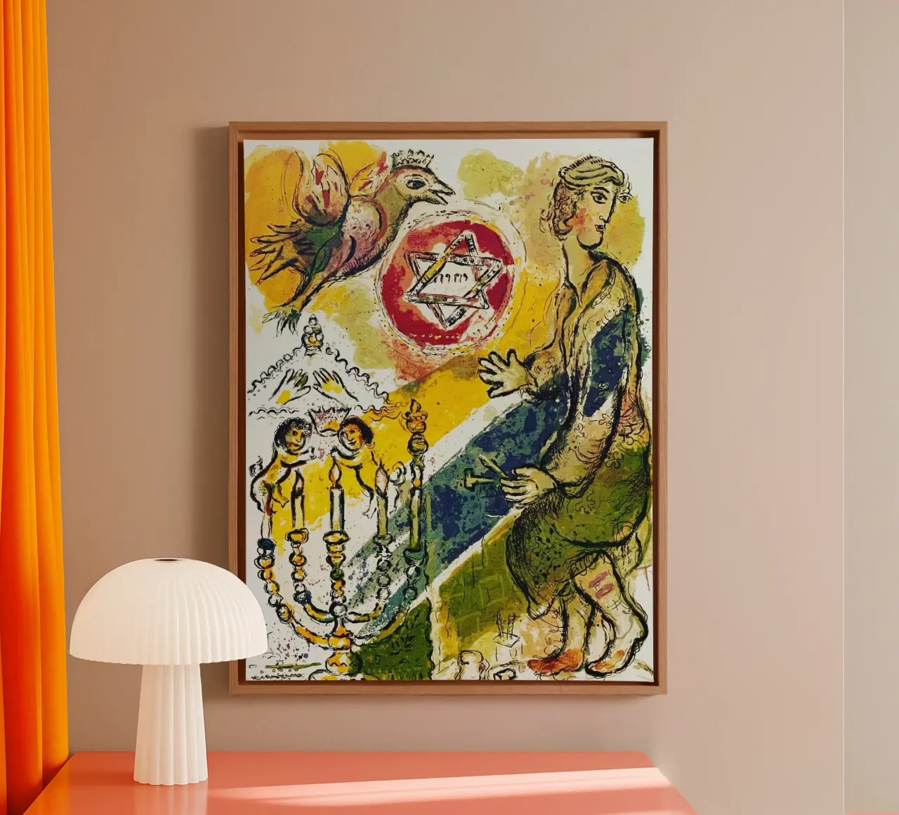 MARC CHAGALL Esodo - Stella di Davide tela con Cornice a cassetta da DuncanBennett shop
