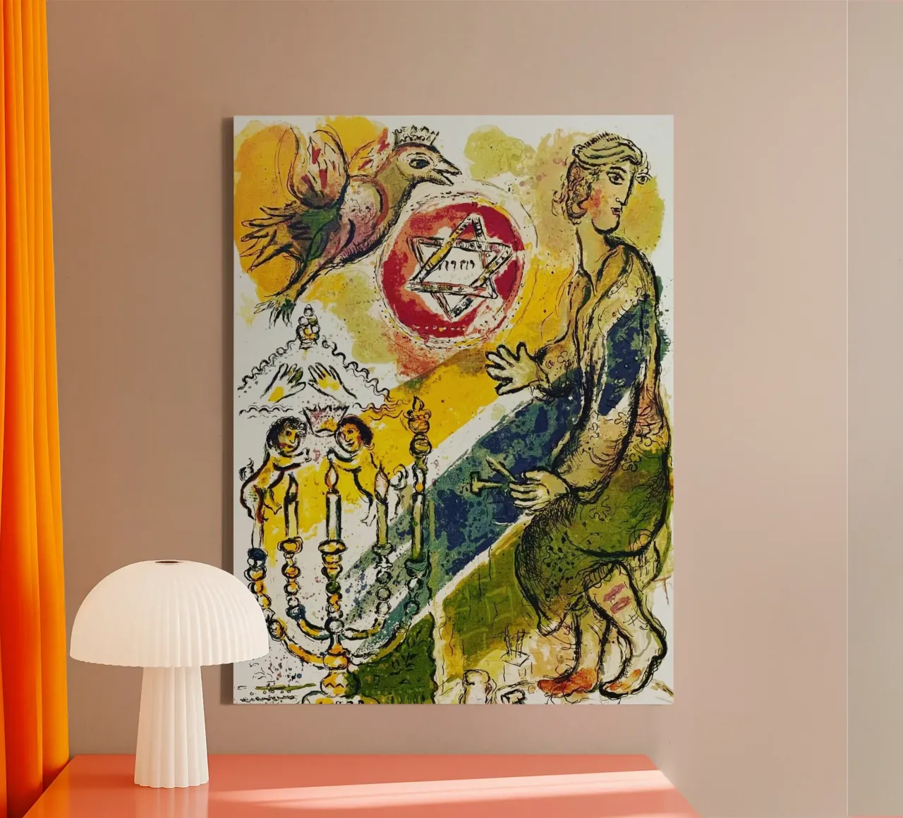 MARC CHAGALL Esodo - Stella di Davide tela con Cornice a cassetta da DuncanBennett shop