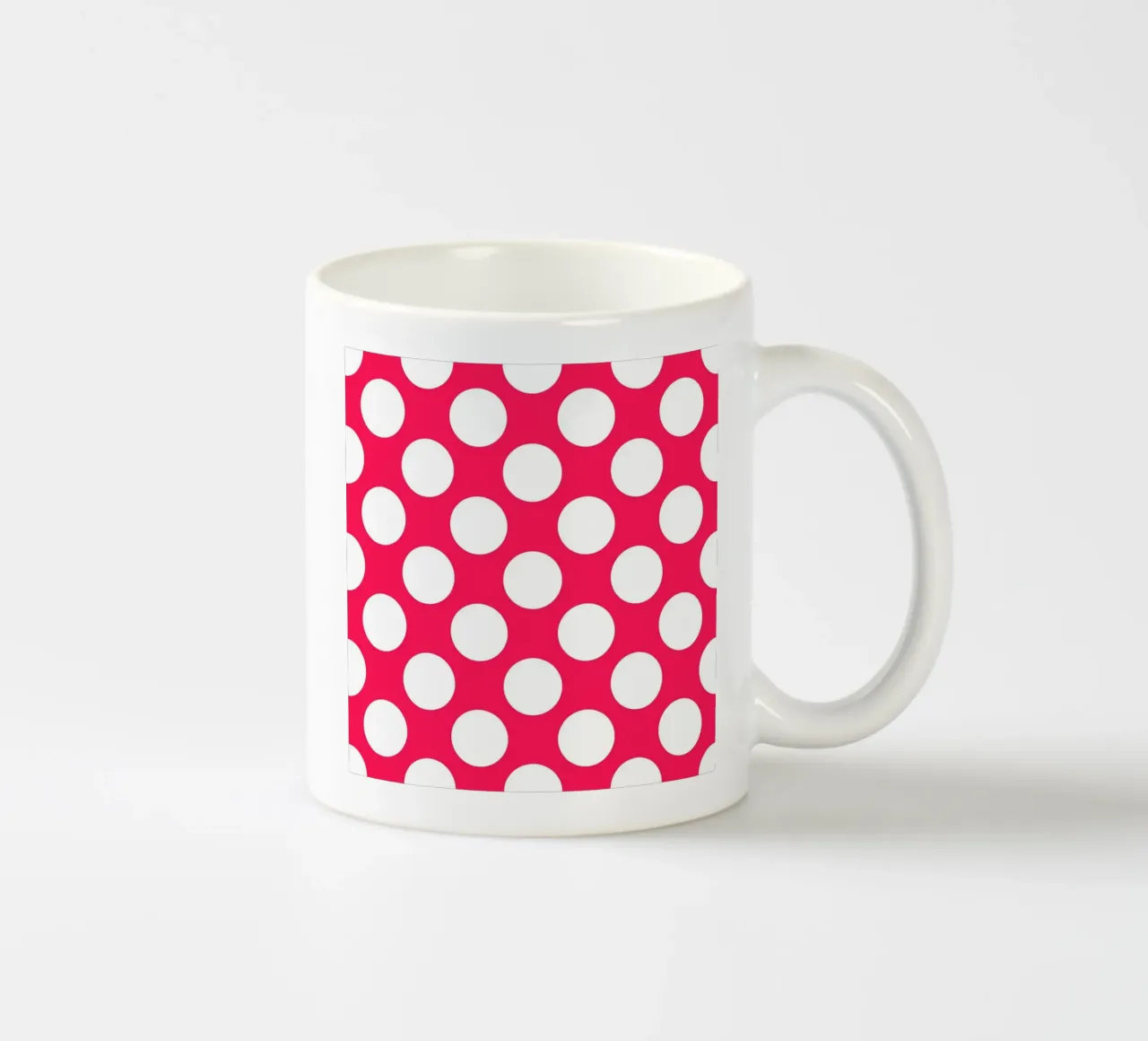 Pois in rosa caldo tazza in ceramica da Happy Littles