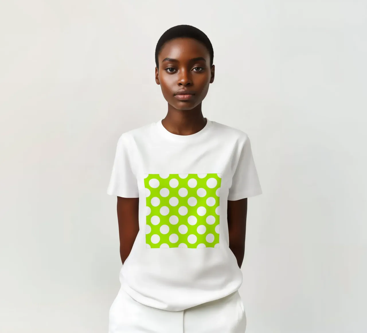 Pois in verde lime t-shirt da Happy Littles