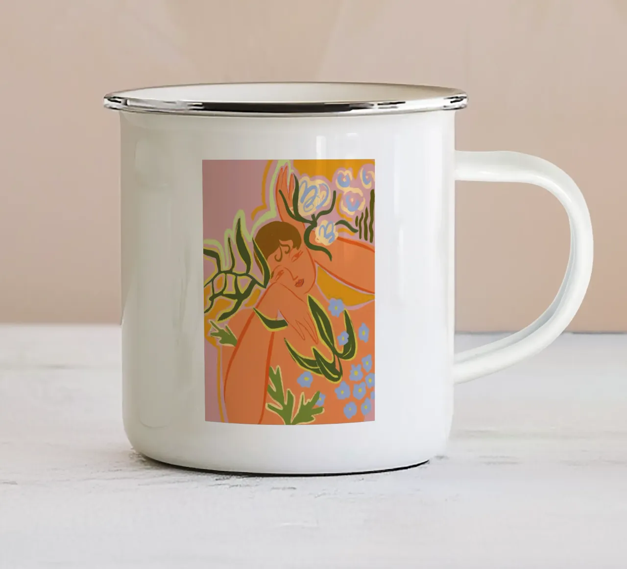 Selflove tazza in smalto da Arty Guava