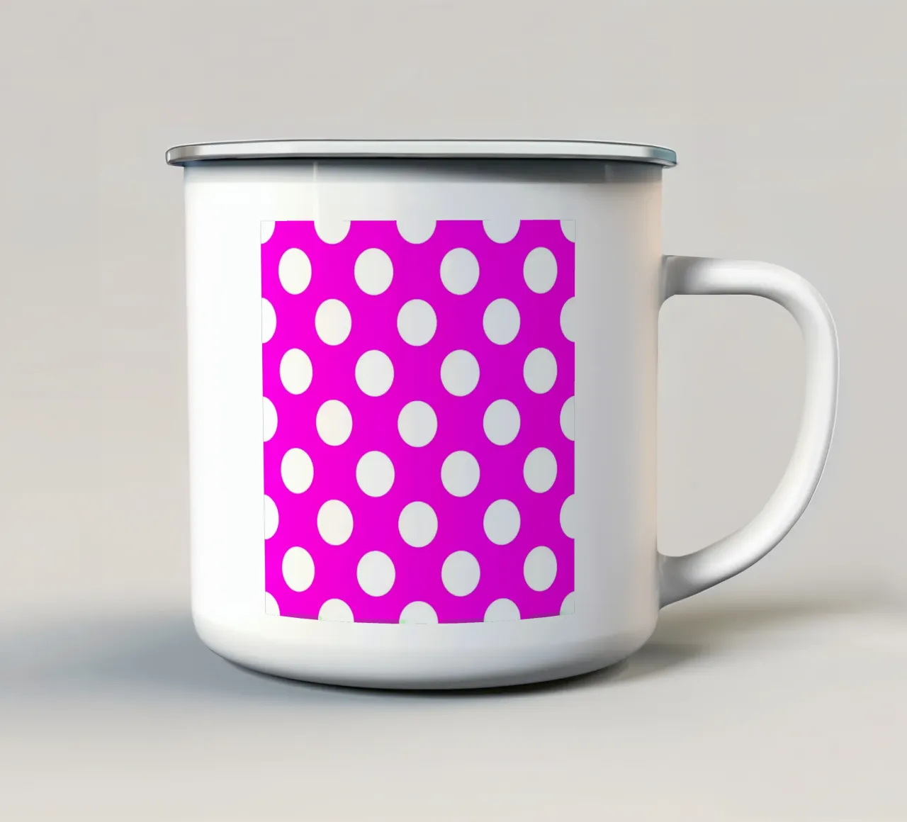 Pois rosa neon tazza in smalto da Happy Littles